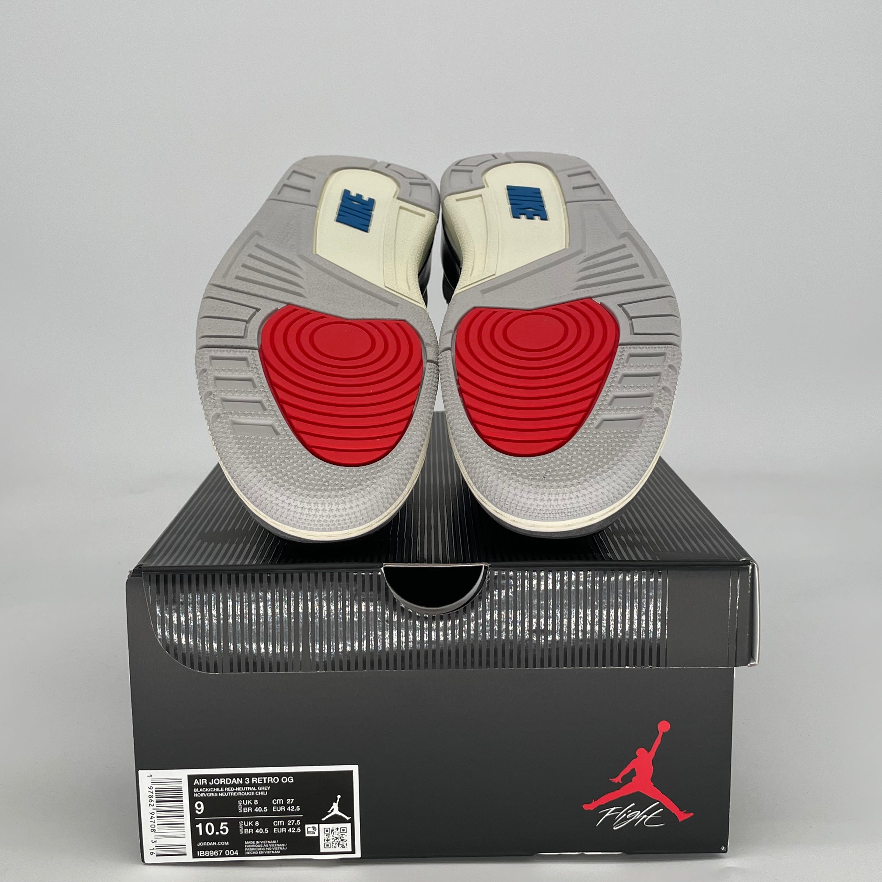 AIR JORDAN 3 RARE AIR IB8967-004 SIZE 9/10.5W