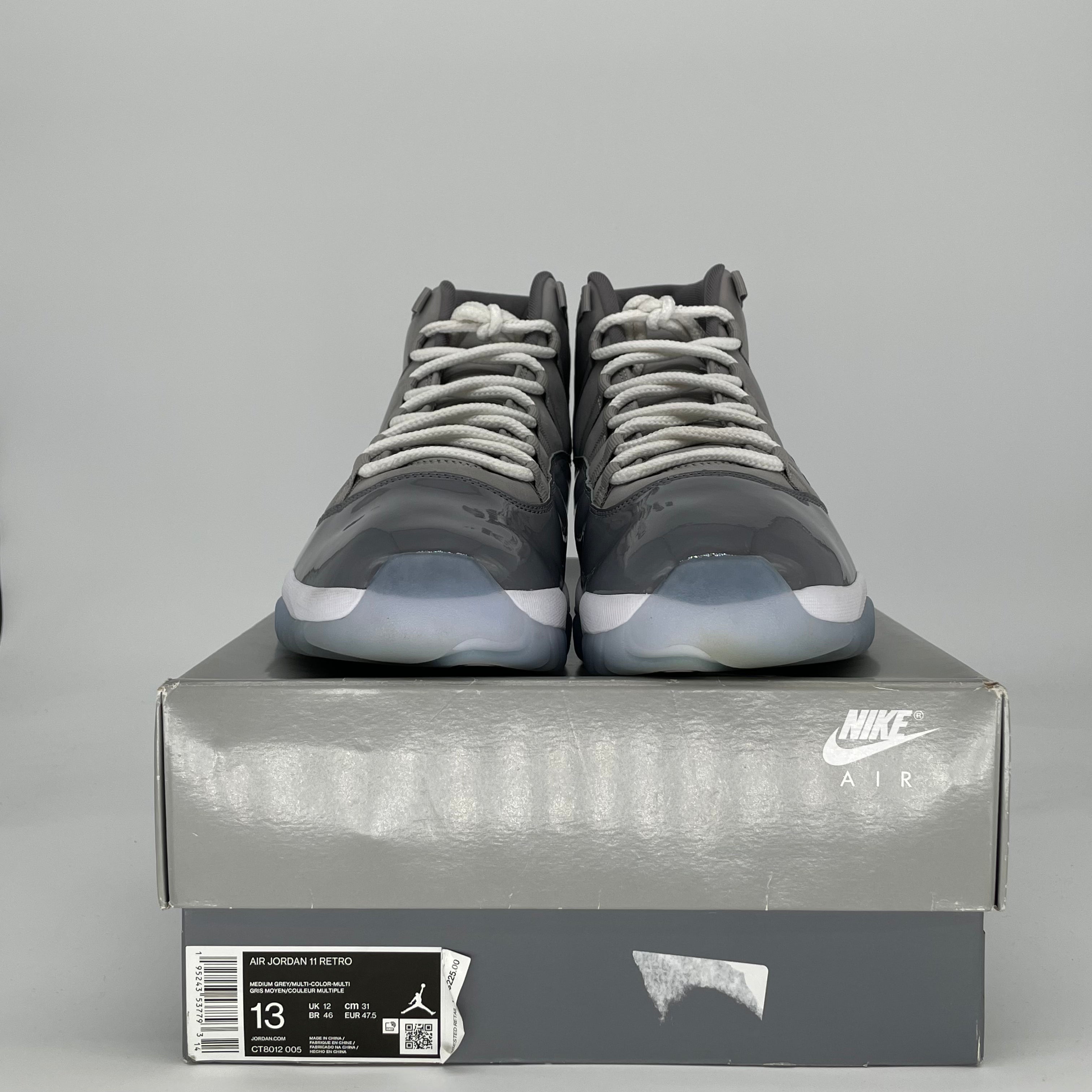 AIR JORDAN 11 COOL GREY CT8012-005 SIZE 13/14.5W