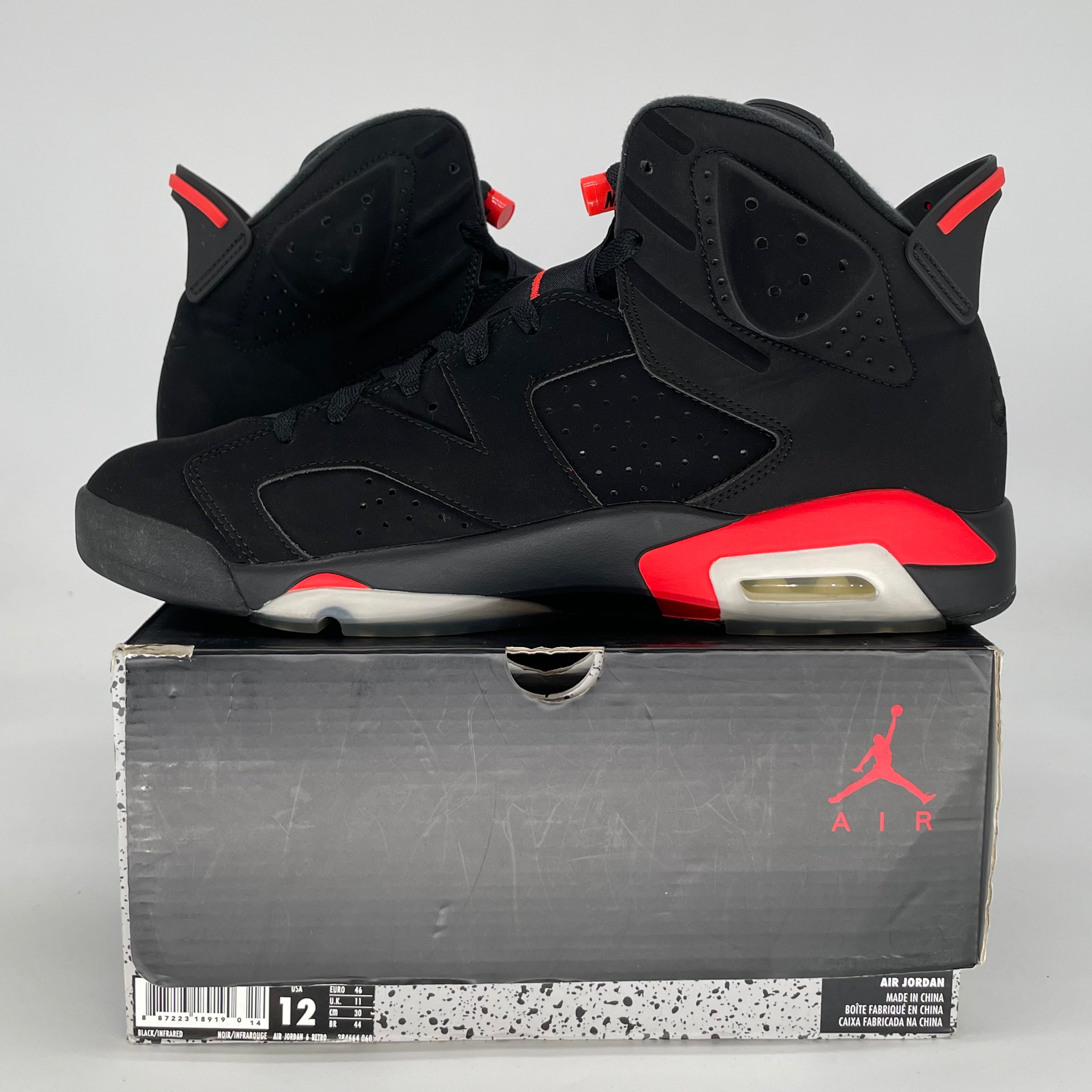 AIR JORDAN 6 BLACK INFRARED 384664-060 SIZE 12/13.5W