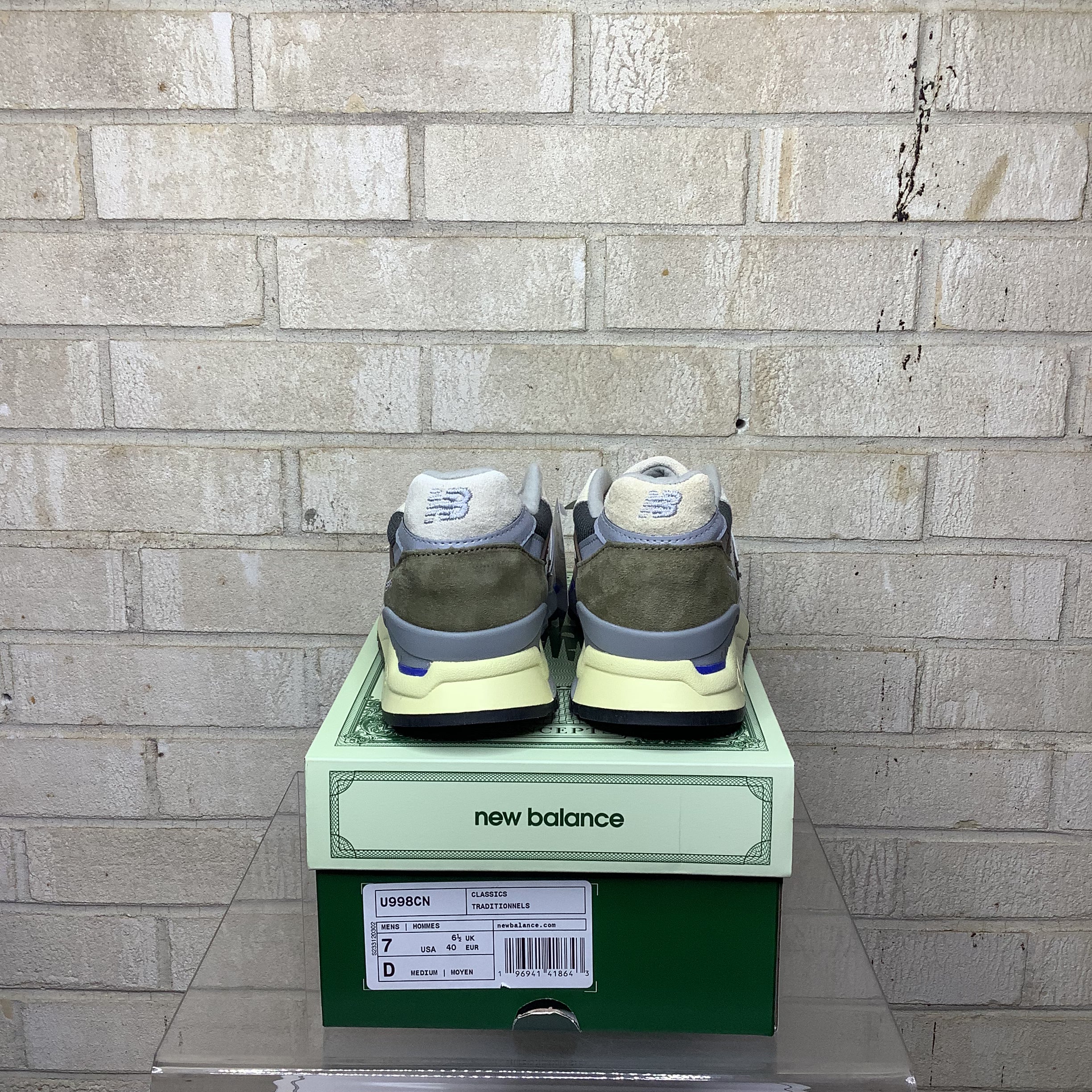 NEW BALANCE 998 MIUSA CONCEPTS C-NOTE 10TH ANNIVERSARY SIZE 7/8.5W U998CN