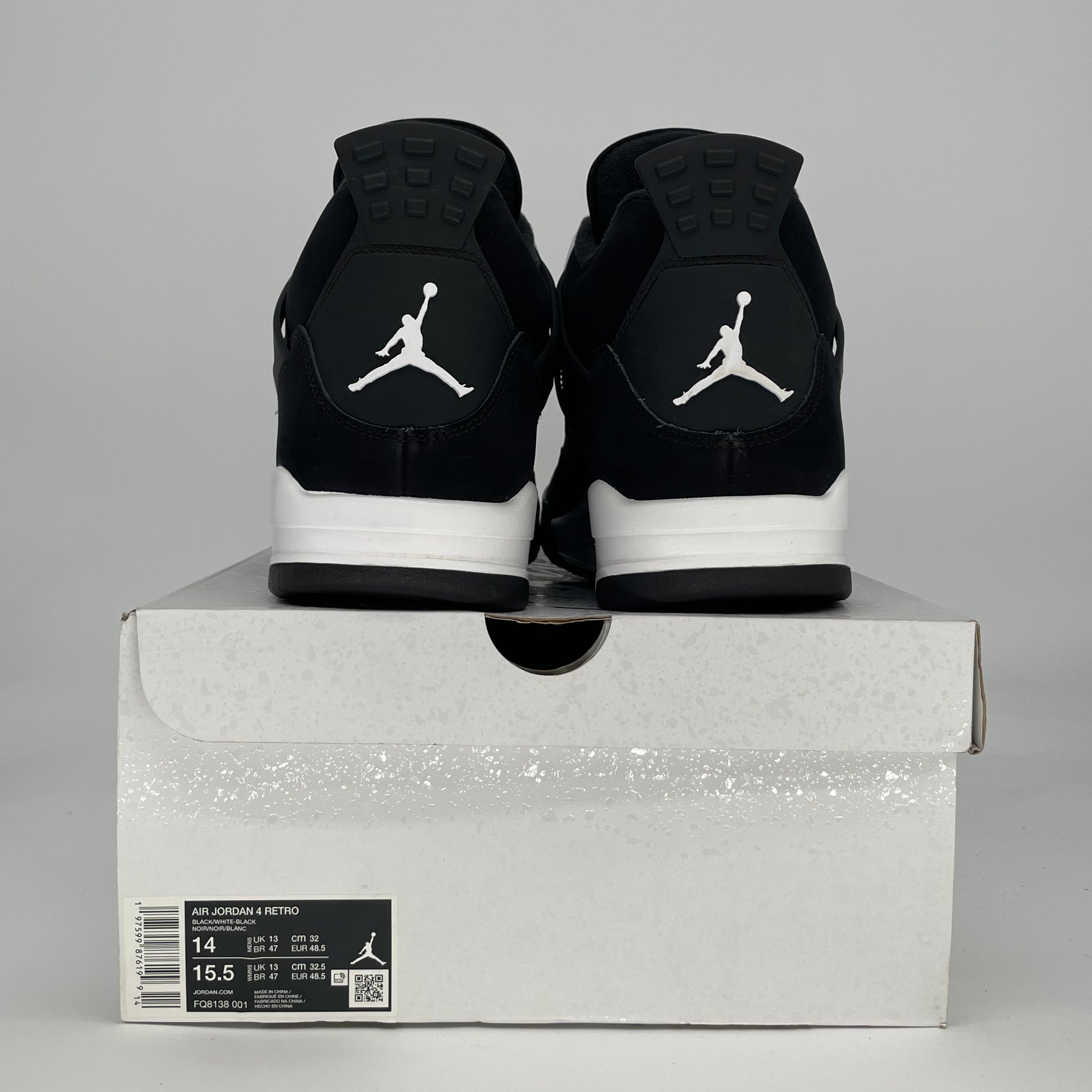 AIR JORDAN 4 WHITE THUNDER FQ8138-001 SIZE 14/15.5W