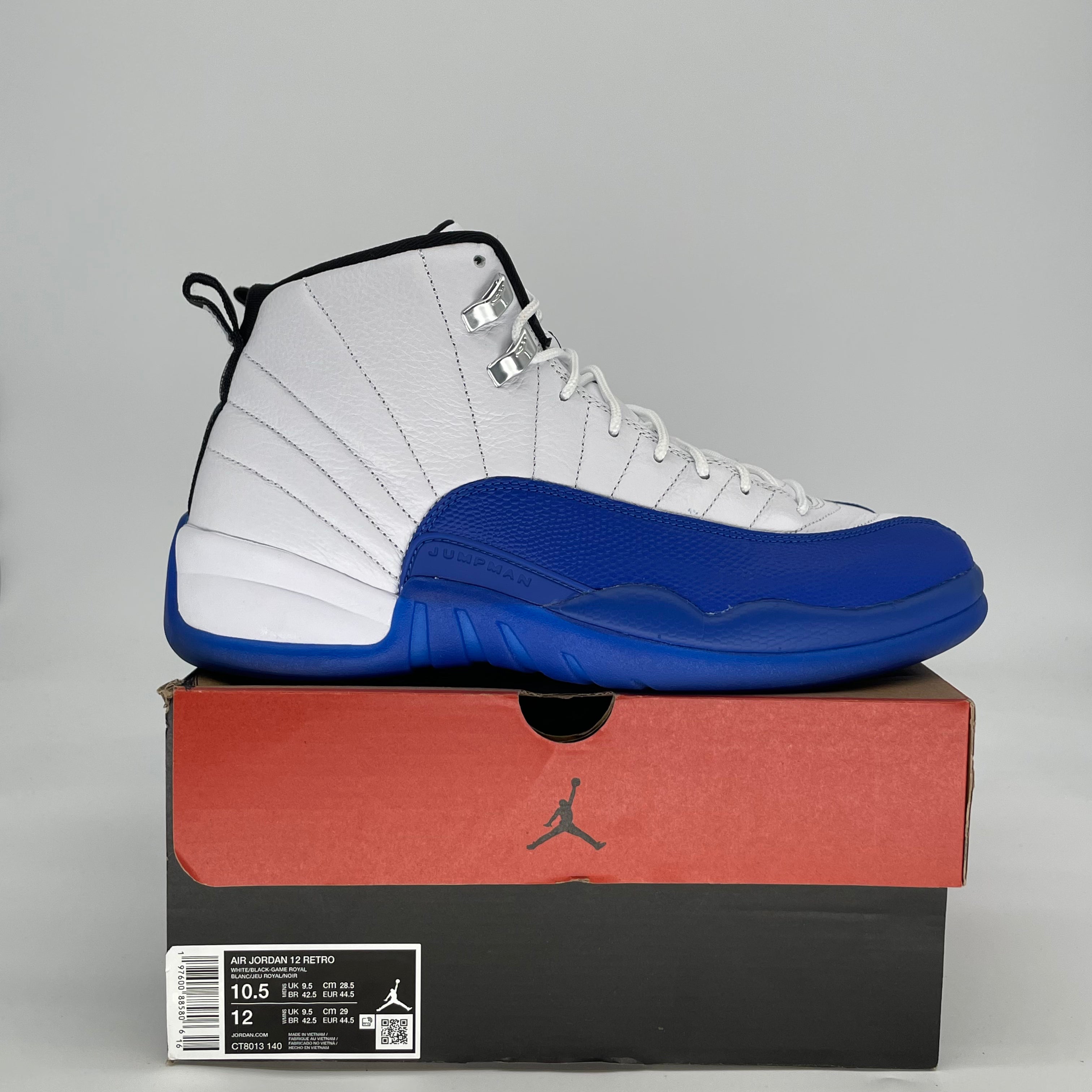 AIR JORDAN 12 BLUEBERRY CT8013-140 SIZE 10.5/12W