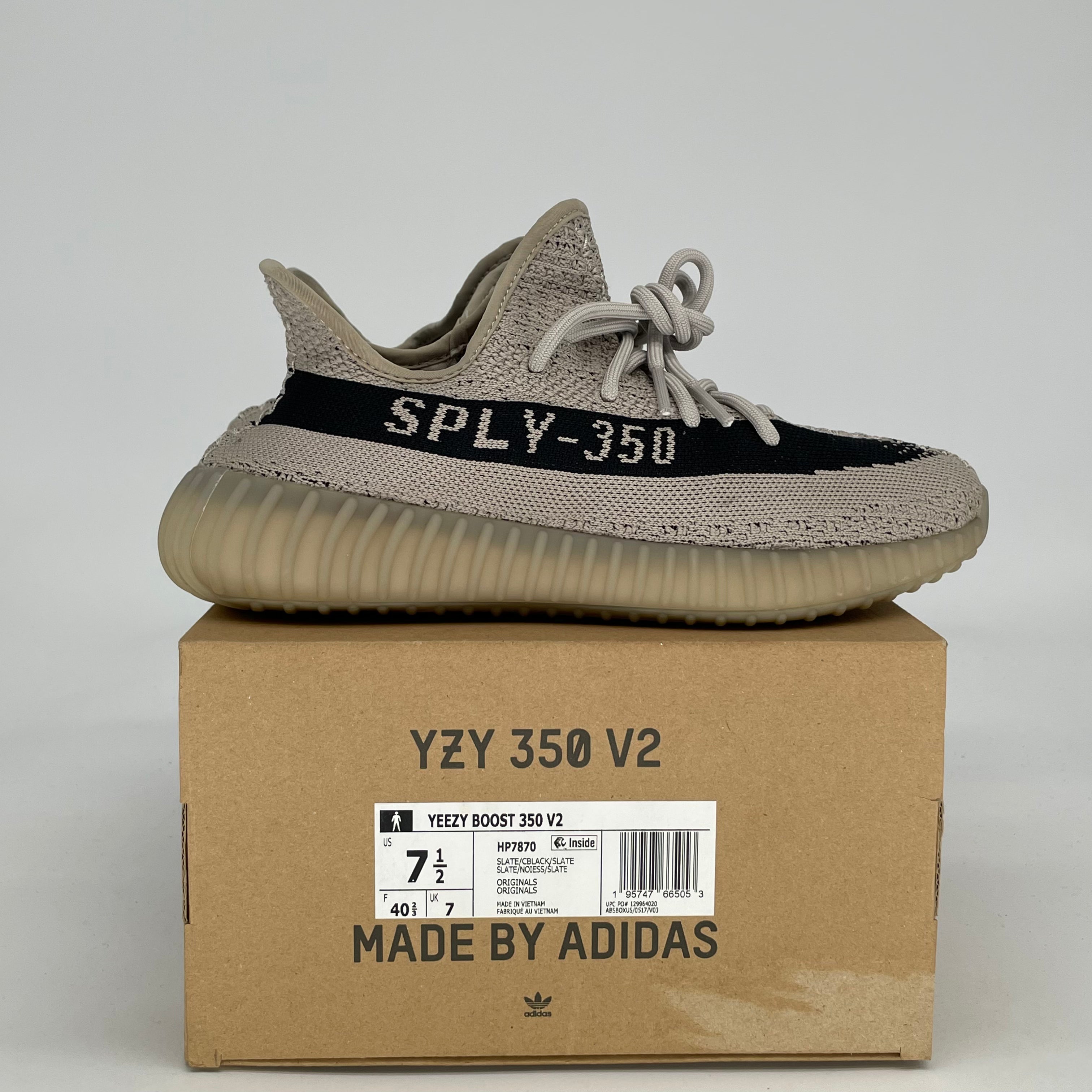 ADIDAS YEEZY 350 V2 SLATE HP7870 SIZE 7.5/9W