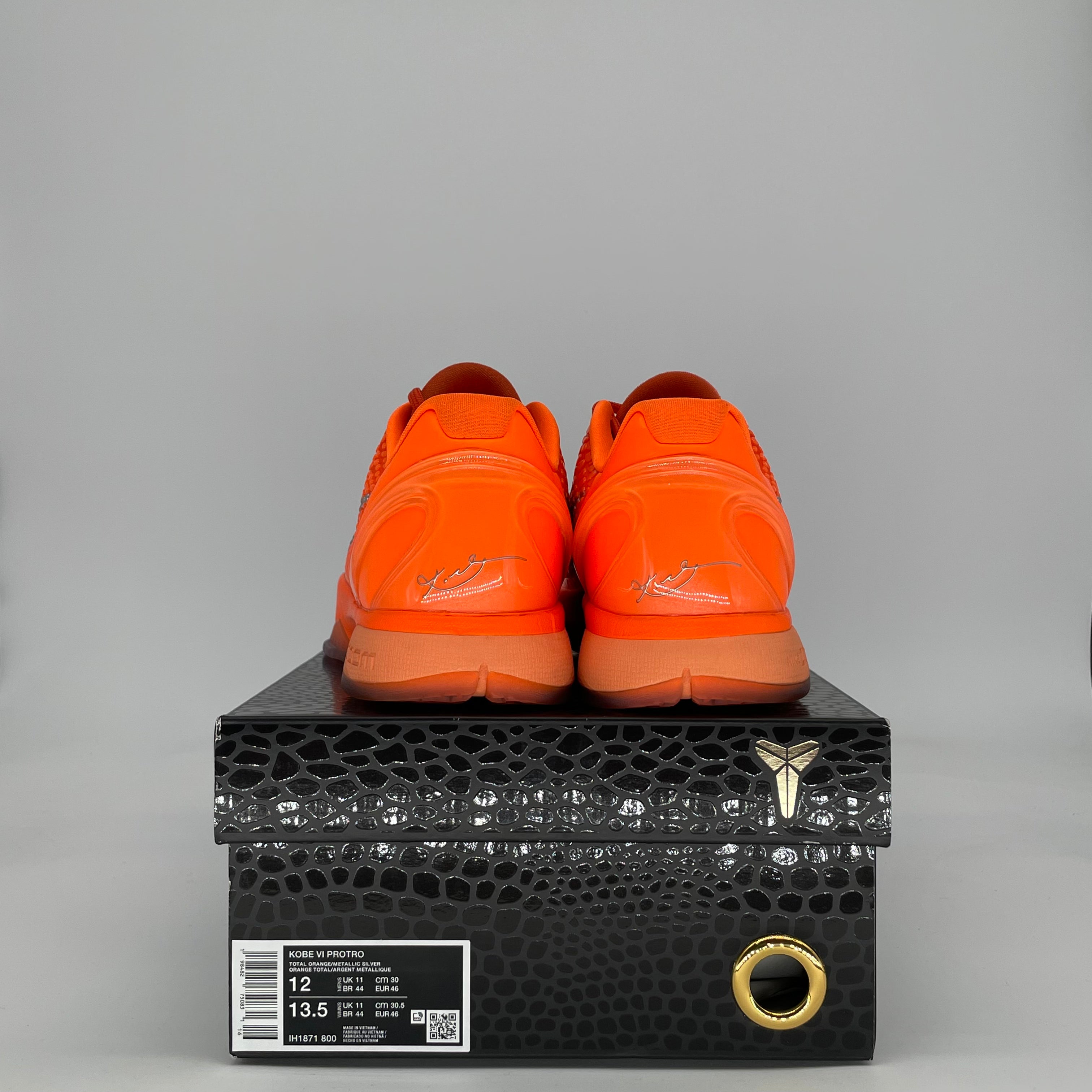NIKE KOBR 6 PROTRO TOTAL ORANGE IH1871-800 SIZE 12/13.5W