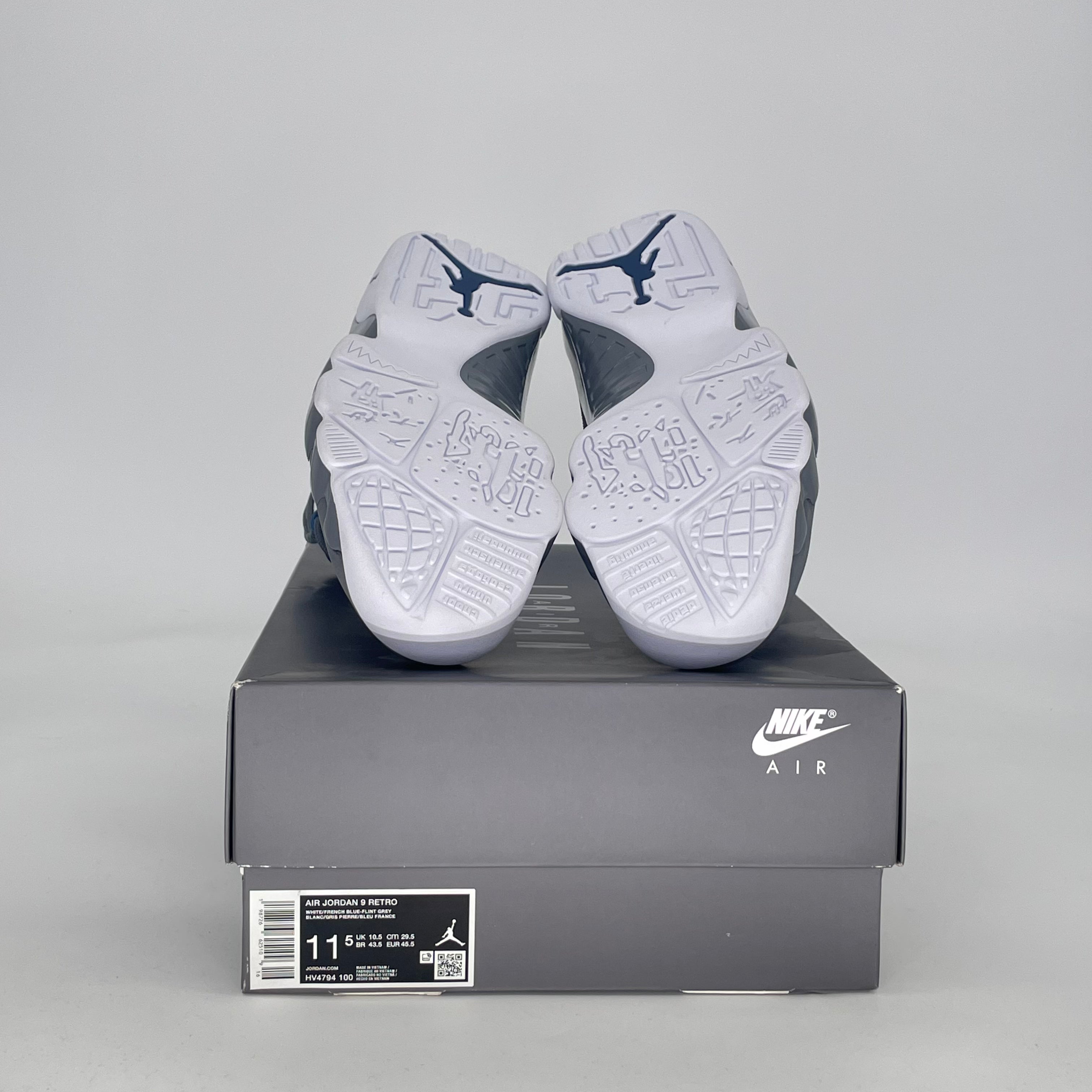 AIR JORDAN 9 FLINT GREY FRENCH BLUE HV4794-100 SIZE 11.5/13W