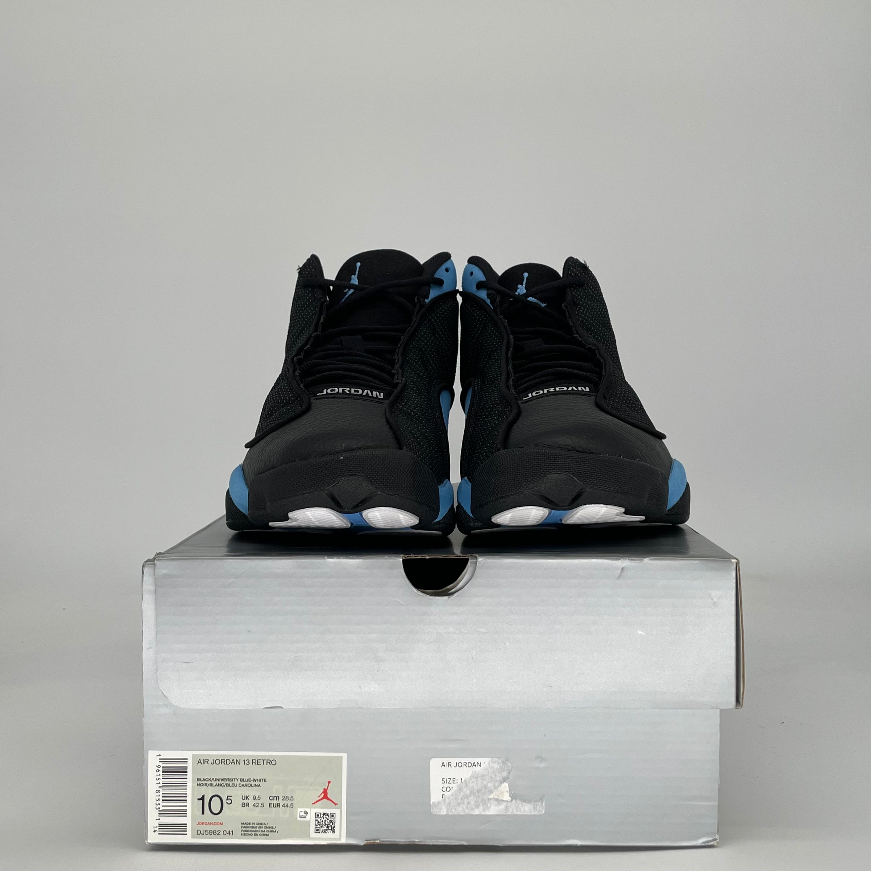 AIR JORDAN 13 BLACK UNIVERSITY BLUE DJ5982-041 SIZE 10.5/12W