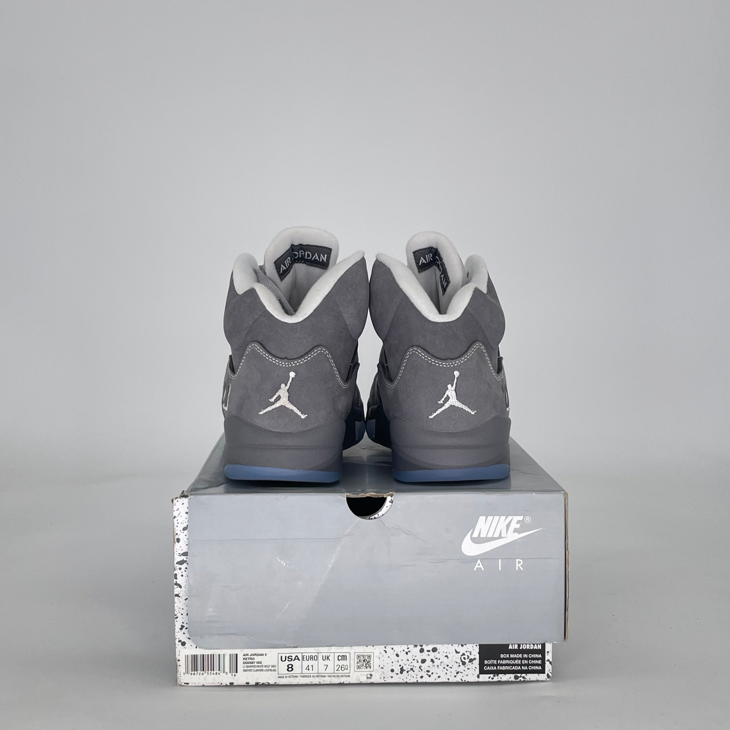 AIR JORDAN 5 WOLF GREY DD0587-002 SIZE 8/9.5W