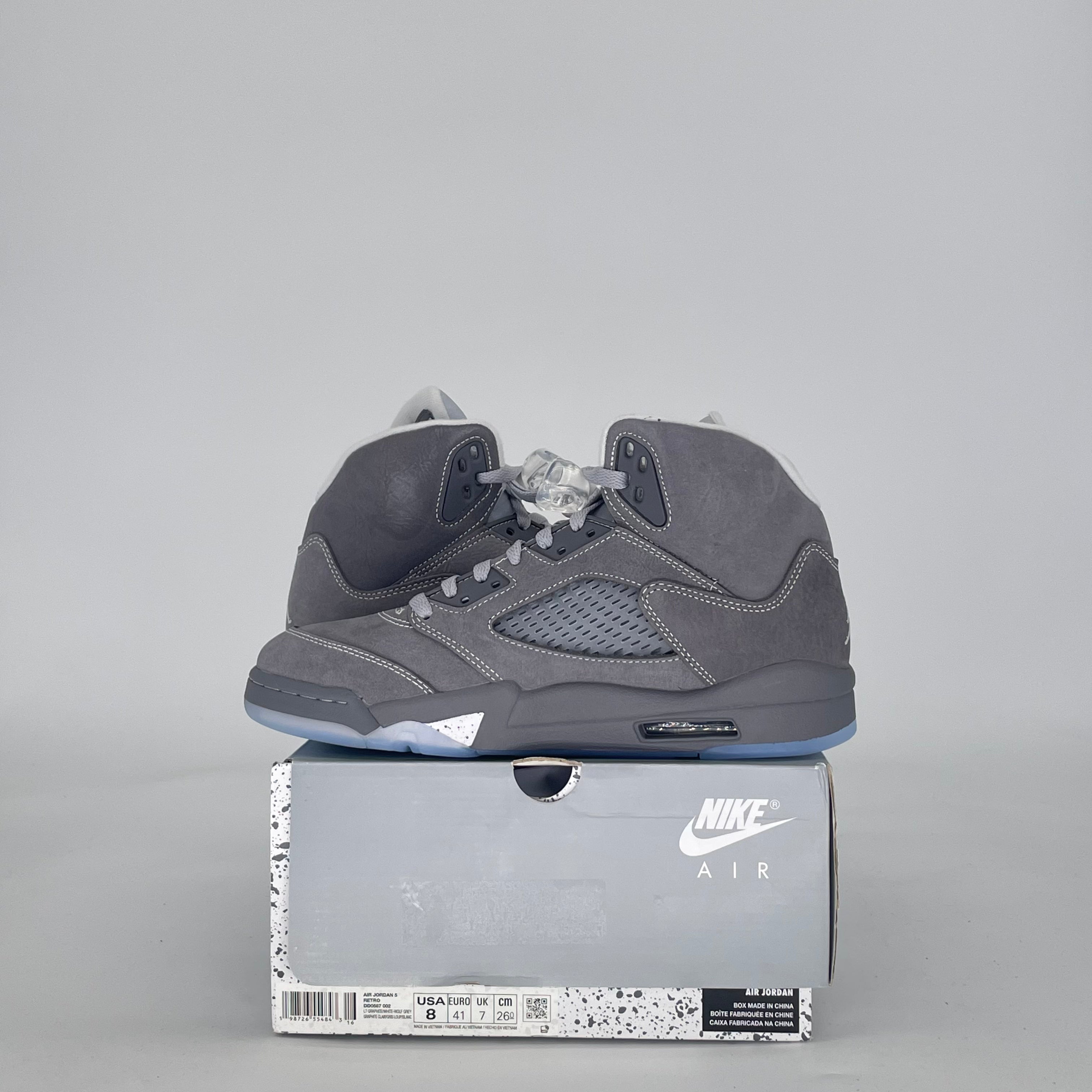 AIR JORDAN 5 WOLF GREY DD0587-002 SIZE 8/9.5W