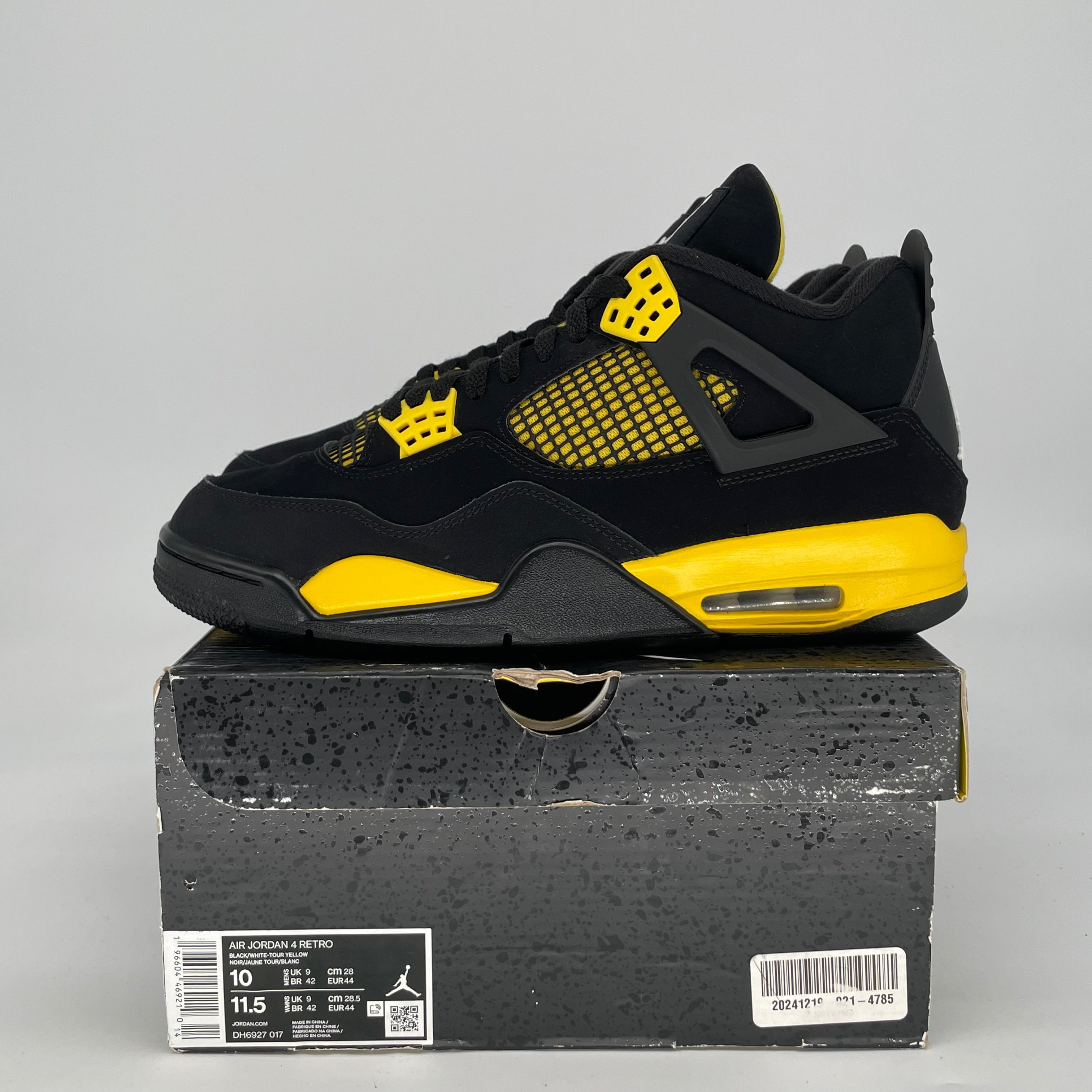 AIR JORDAN 4 THUNDER DH6927-017 SIZE 10/11.5W