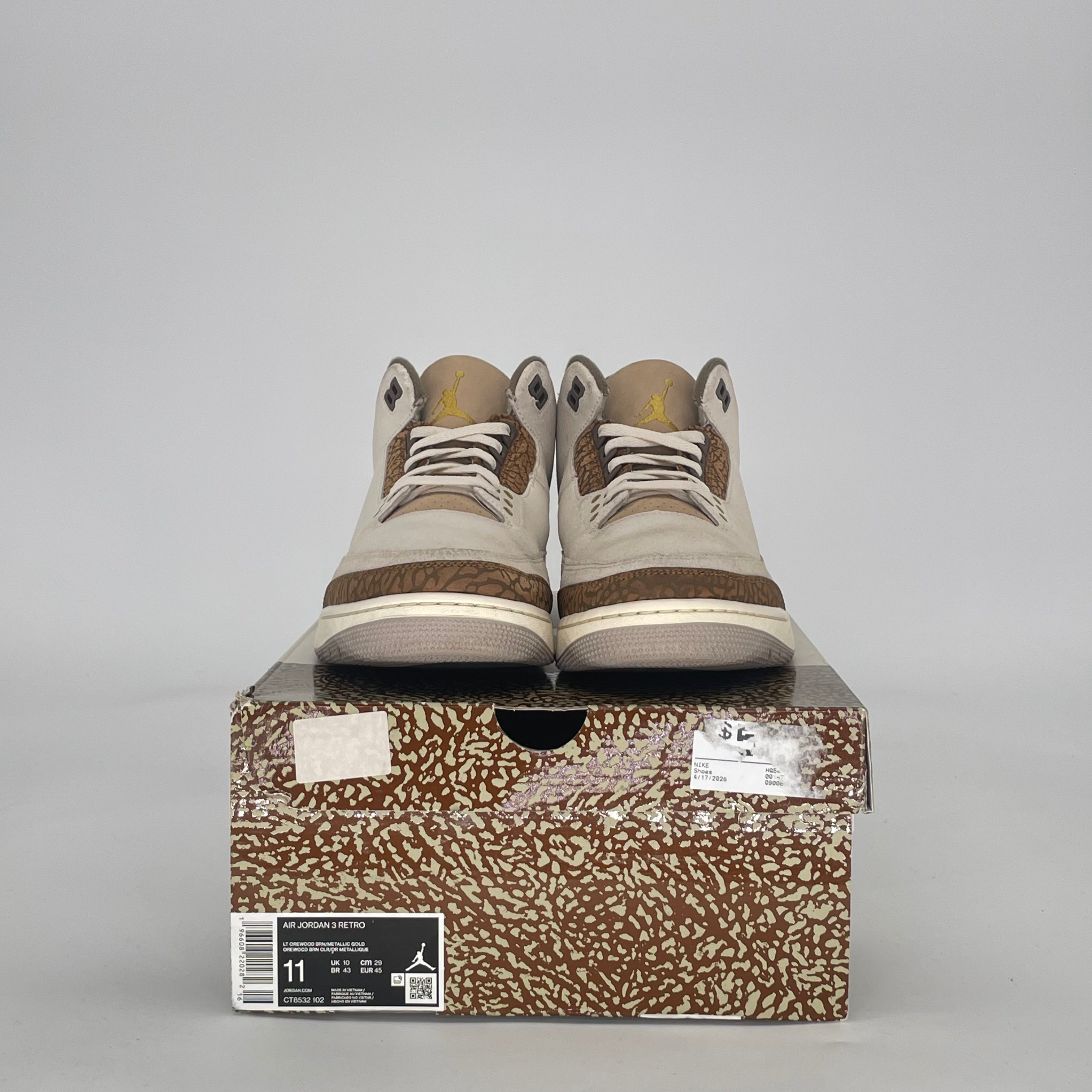 AIR JORDAN 3 PALOMINO CT8532-102 SIZE 11/12.5W