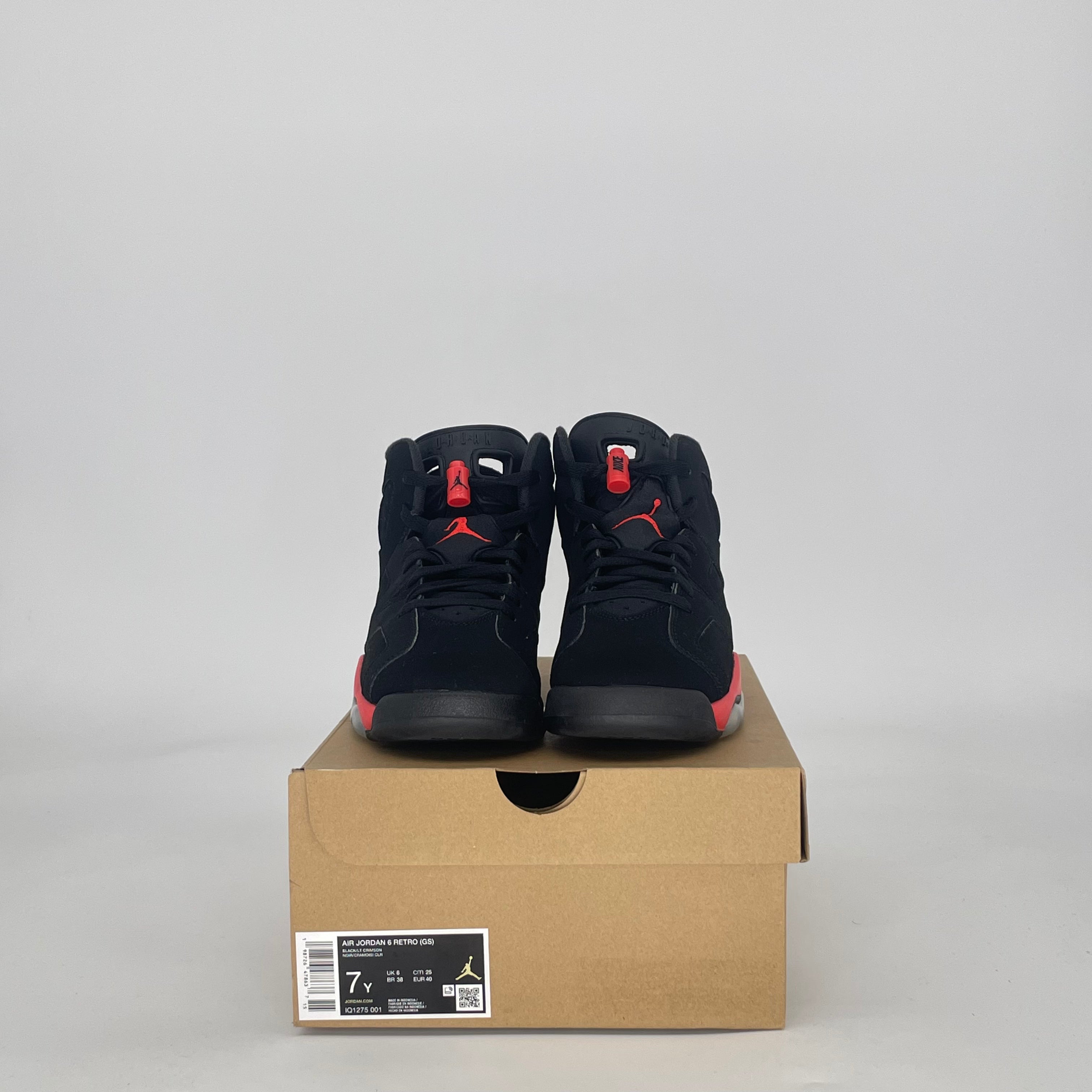 AIR JORDAN 6 INFRARED SALESMAN IQ1275-001 SIZE 7/8.5W GS