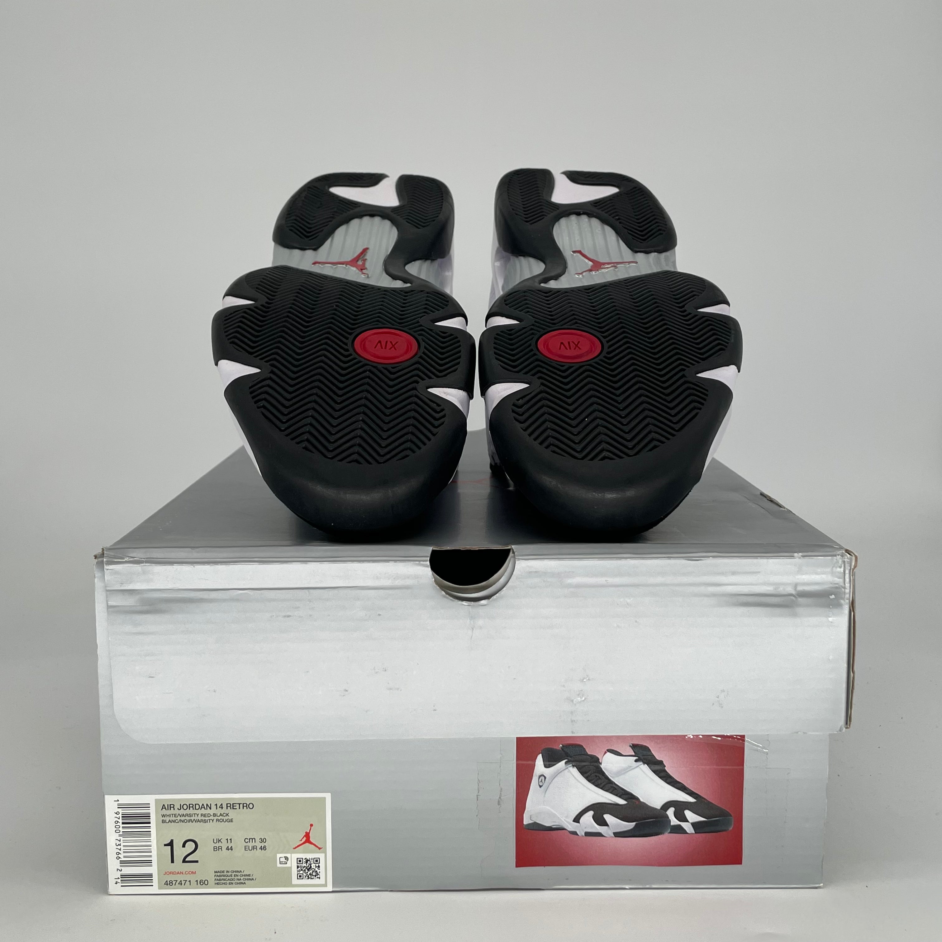 AIR JORDAN 14 BLACK TOE 487471-160 SIZE 12/13.5W