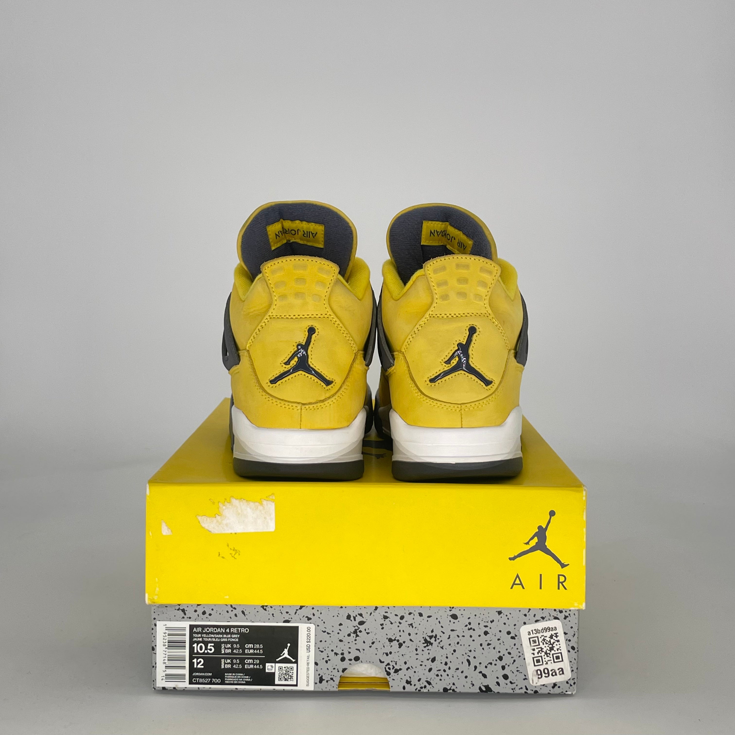 AIR JORDAN 4 LIGHTNING (2021) CT8527-700 SIZE 10.5/12W