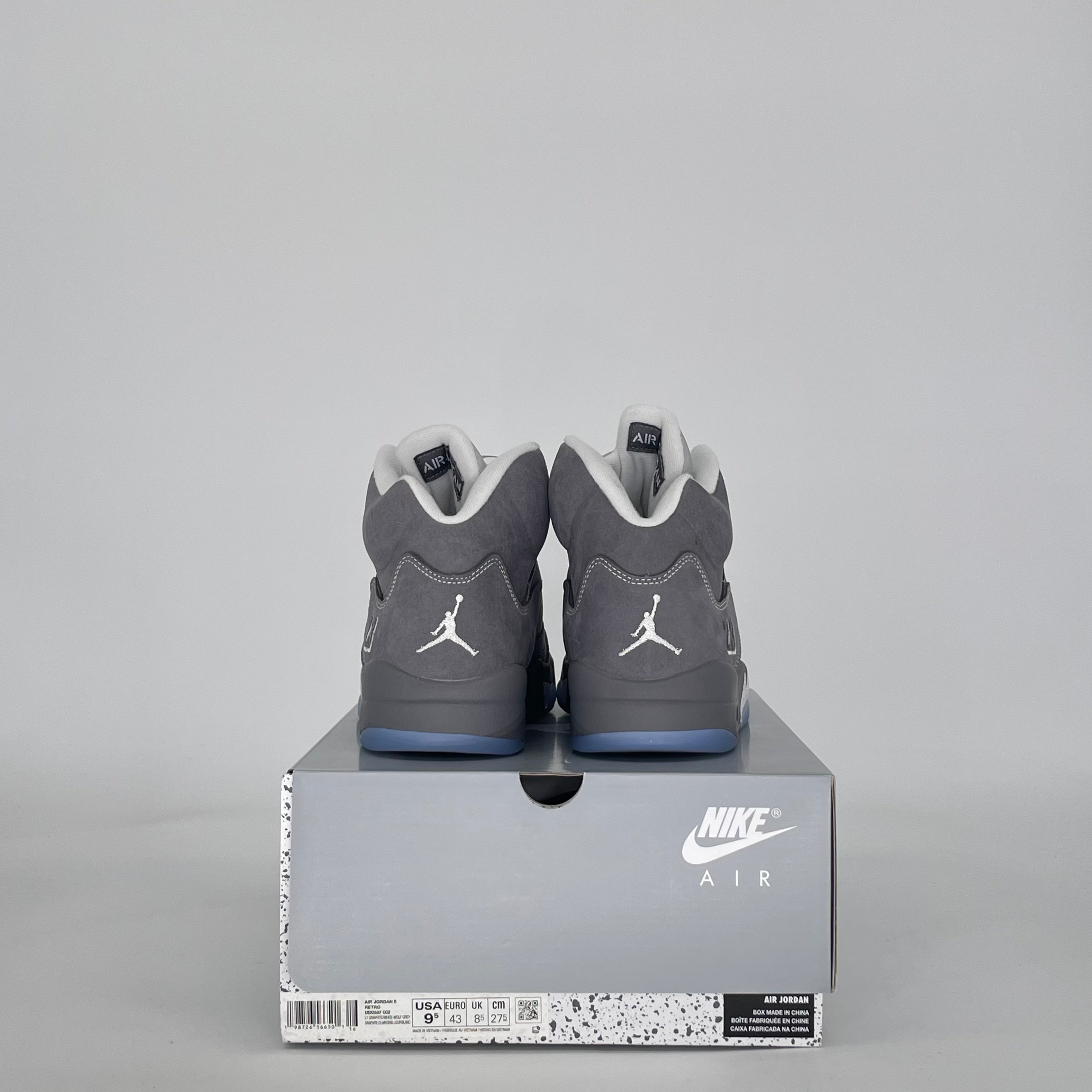 AIR JORDAN 5 WOLF GREY DD0587-002 SIZE 9.5/11W