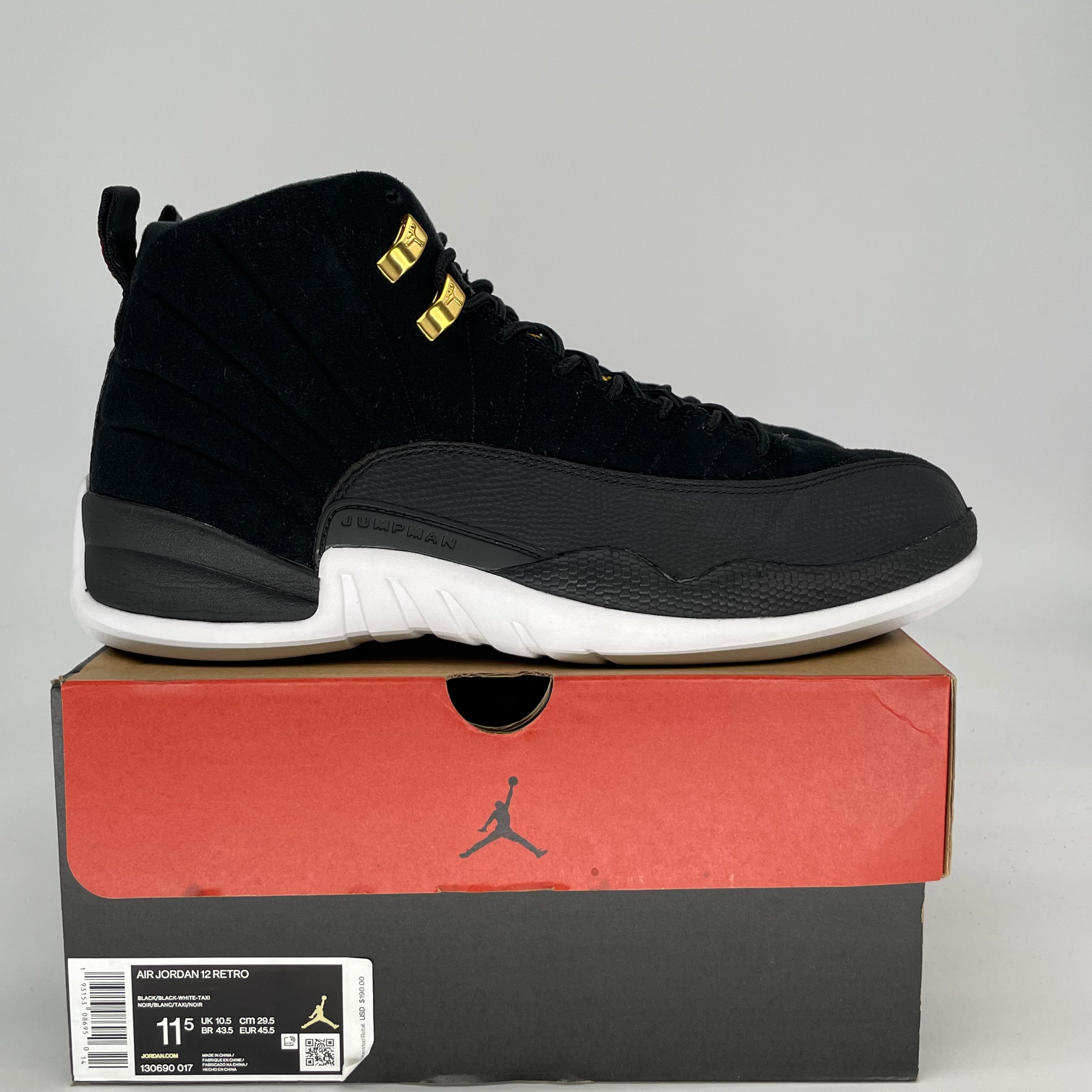 AIR JORDAN 12 REVERSE TAXI 130690-017 SIZE 11.5/13W