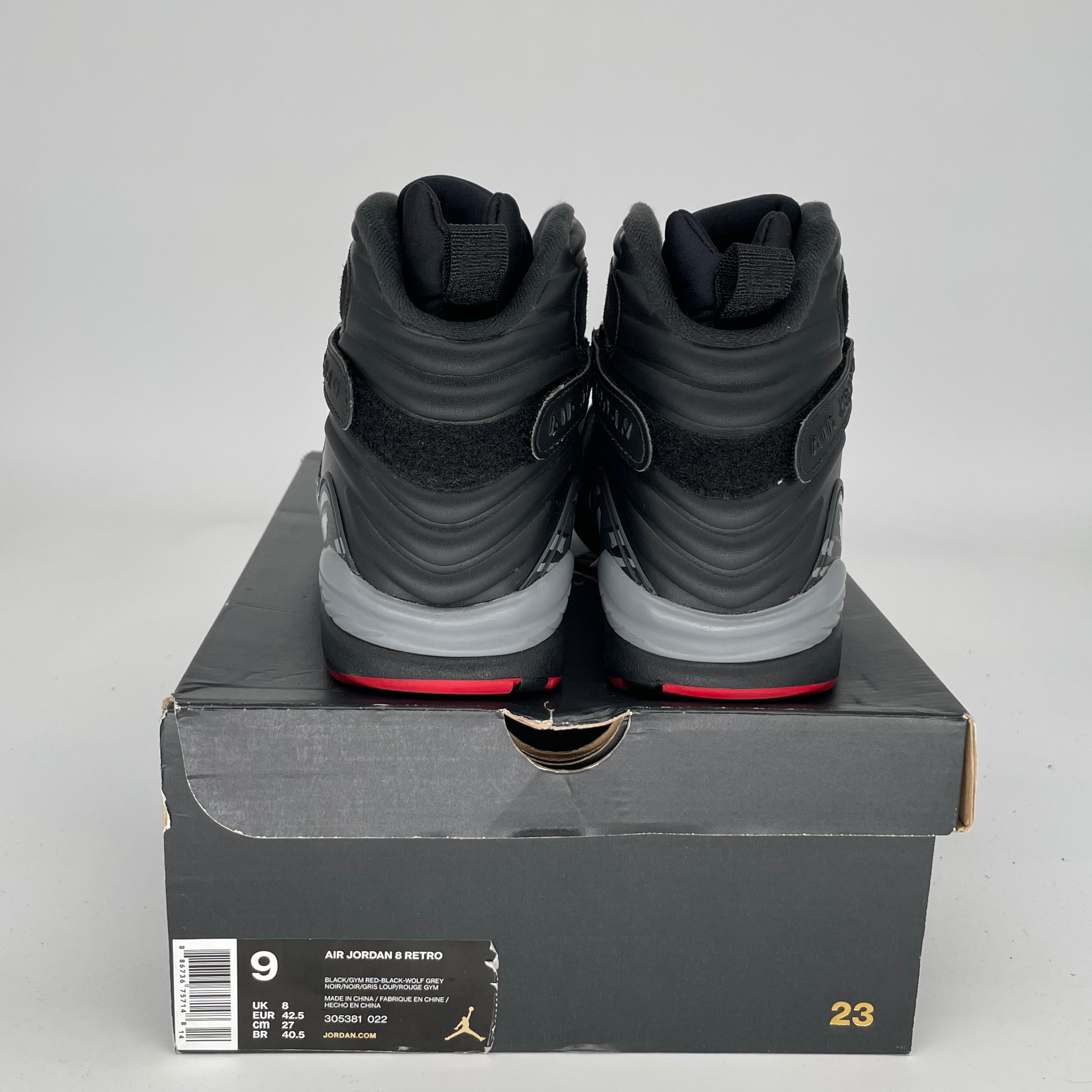 AIR JORDAN 8 BLACK CEMENT SIZE 9 305381-022