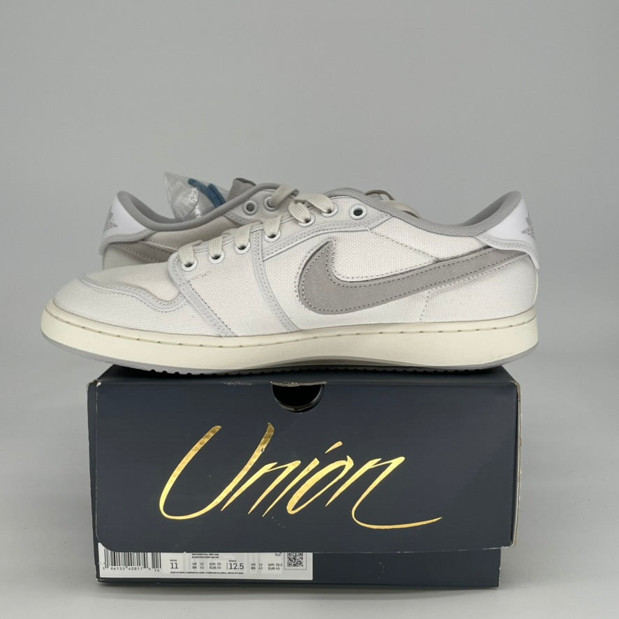 AIR JORDAN 1 LOW X UNION WHITE CANVAS DO8912-101 SIZE 11/12.5W