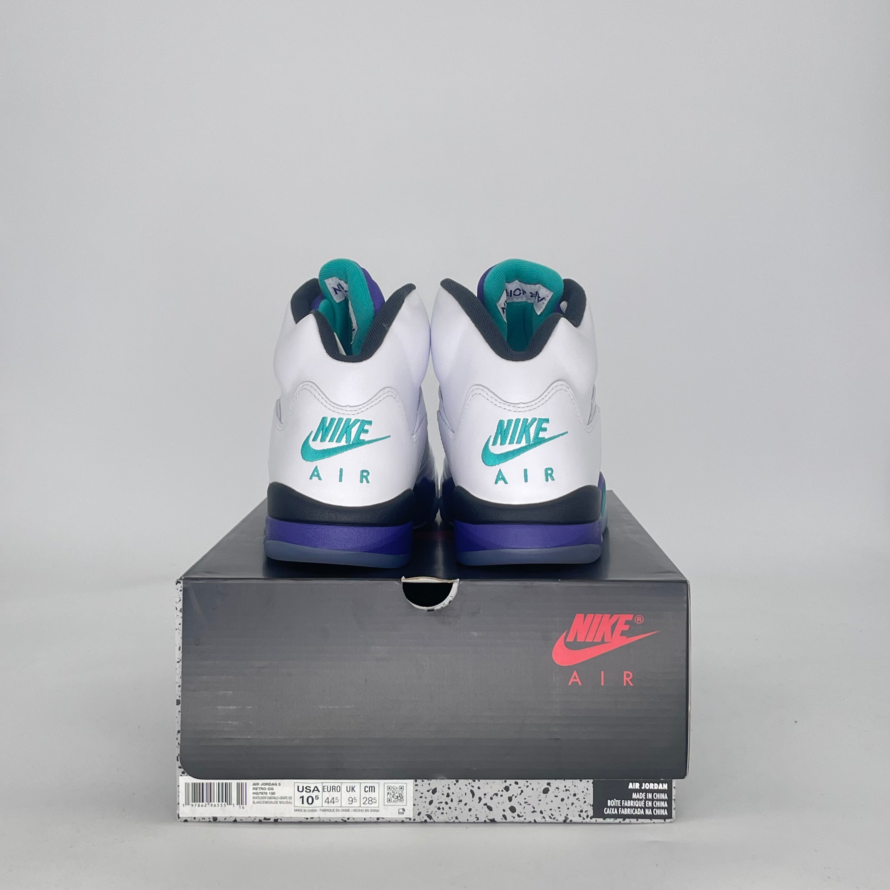 AIR JORDAN 5 GRAPE HQ7978-100 SIZE 10.5/12W