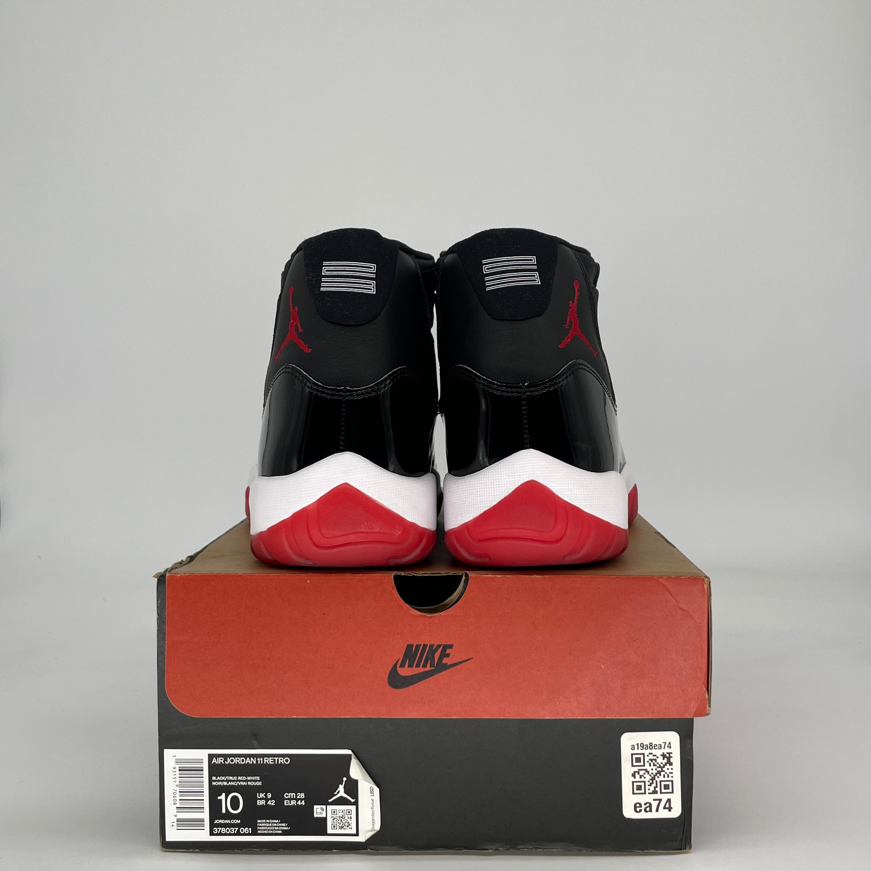 AIR JORDAN 11 PLAYOFFS BRED 378037-061 SIZE 10/11.5W