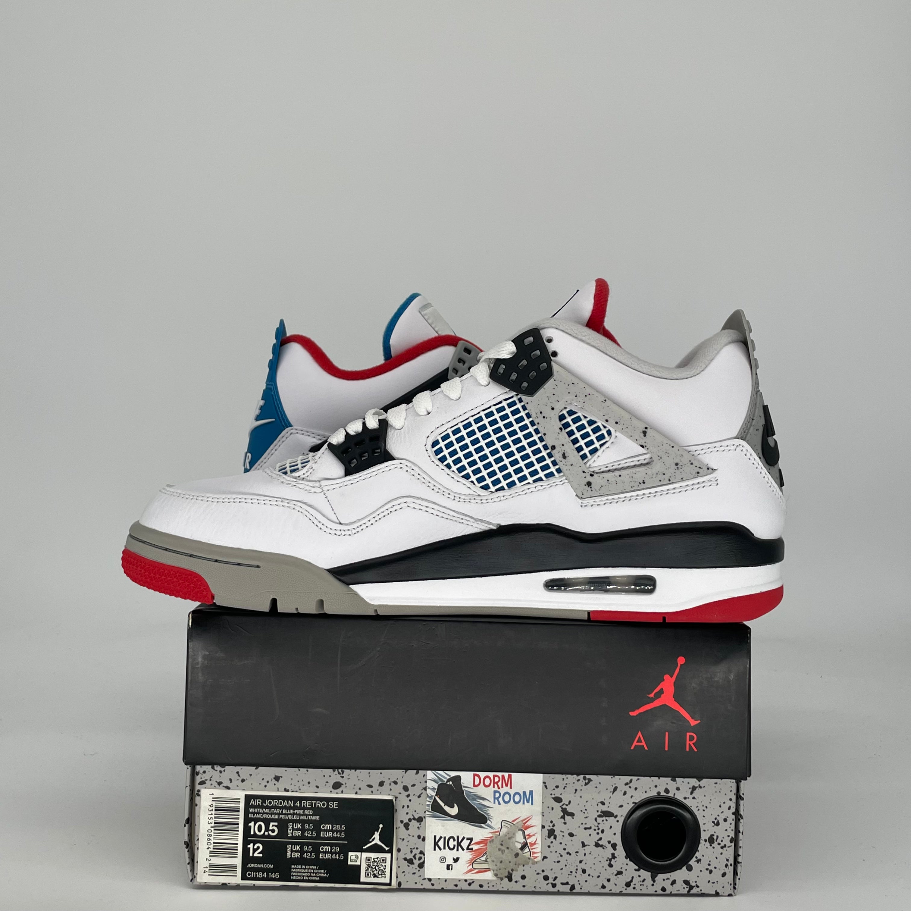 AIR JORDAN 4 WHAT THE CI1184-146 SIZE 10.5/12W
