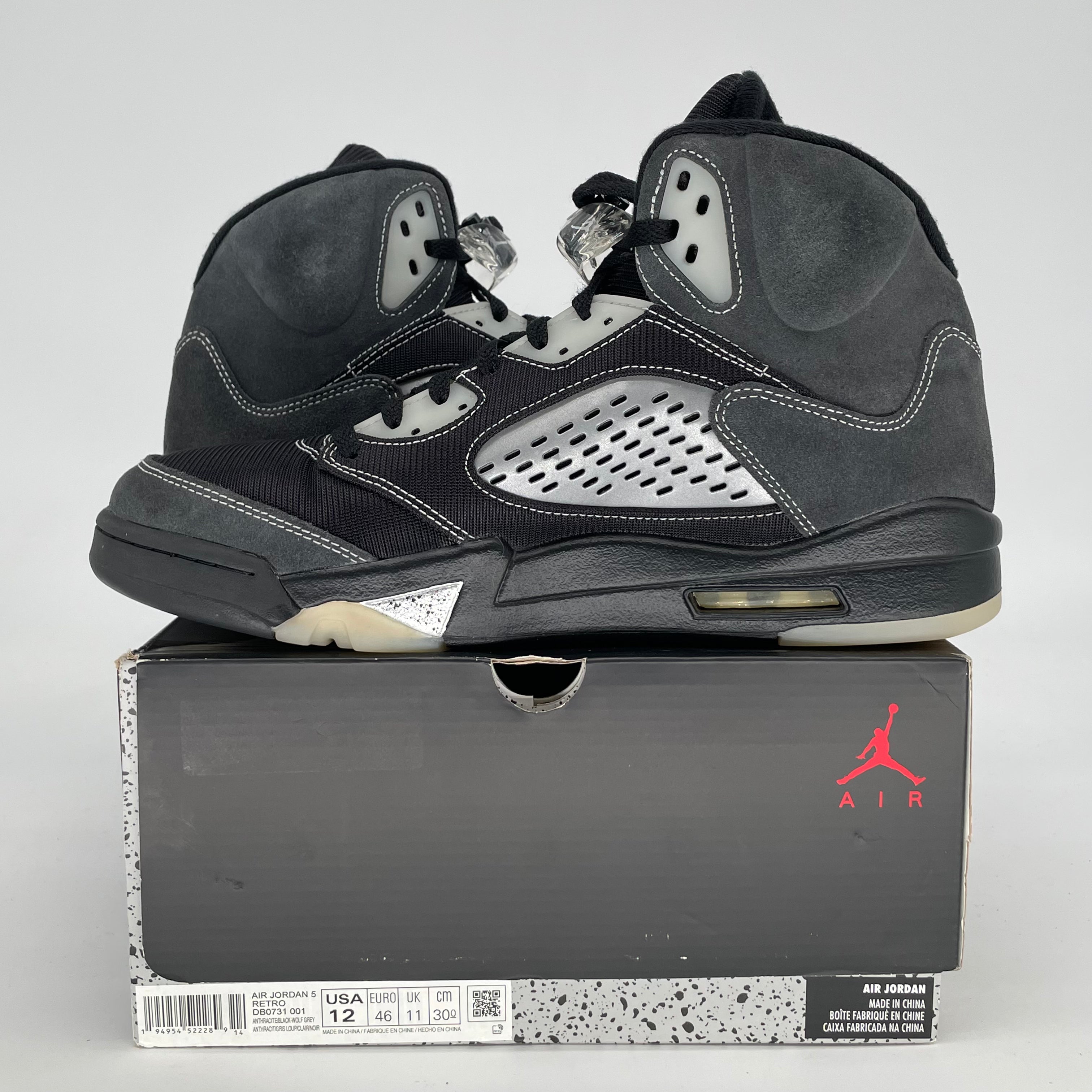 AIR JORDAN 5 ANTHRACITE DB0731-001 SIZE 12/13.5W