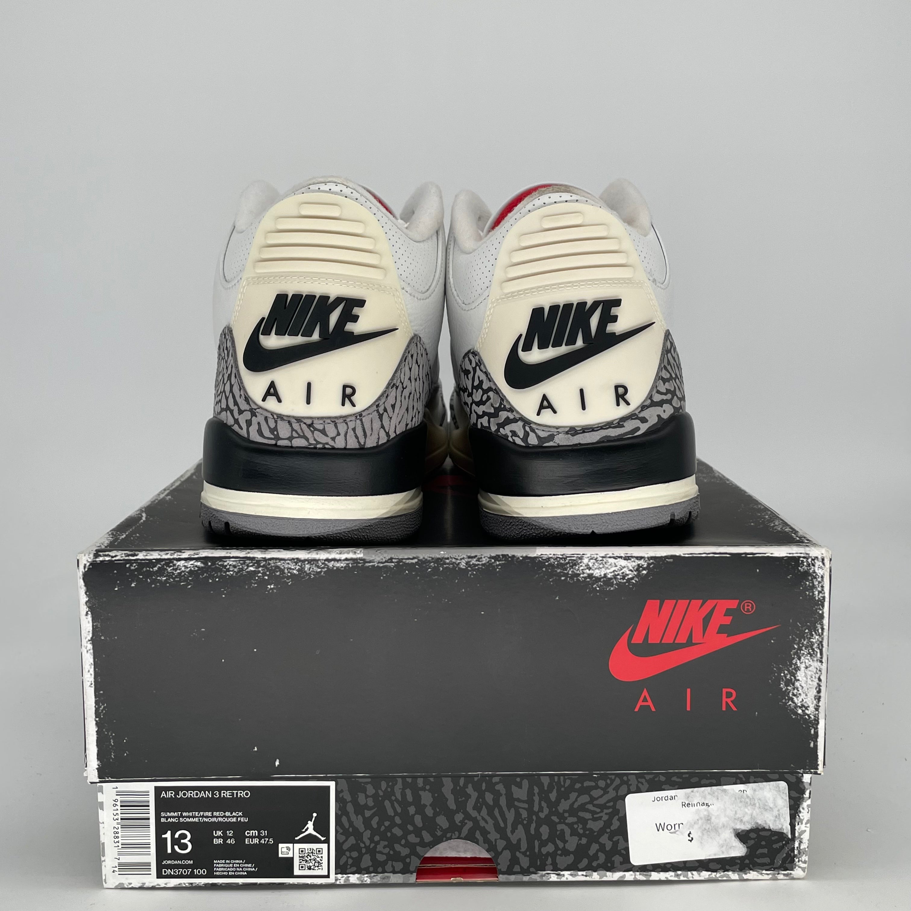 AIR JORDAN 3 WHITE CEMENT REIMAGINED DN3707-100 SIZE 13/14.5W