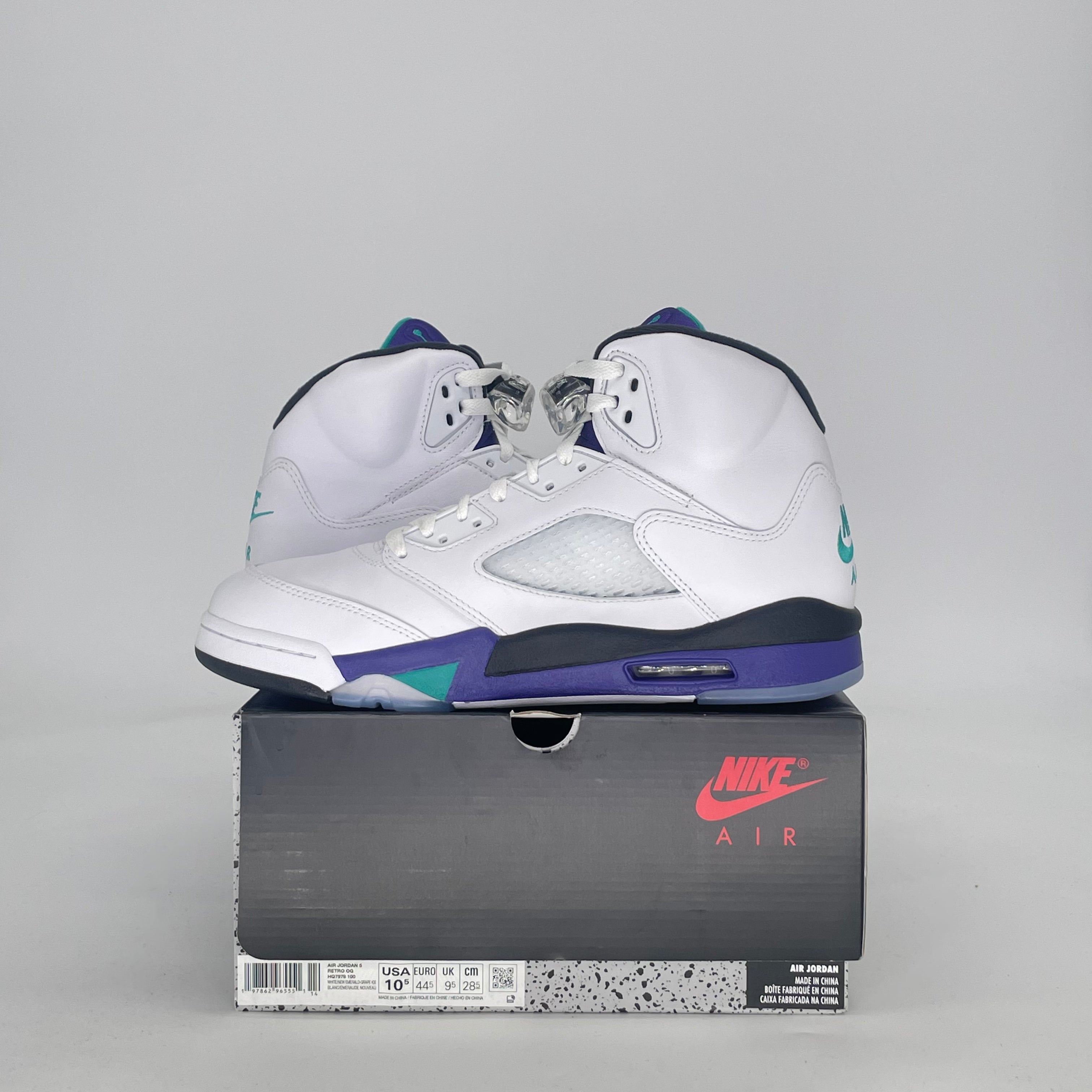 AIR JORDAN 5 GRAPE HQ7978-100 SIZE 10.5/12W