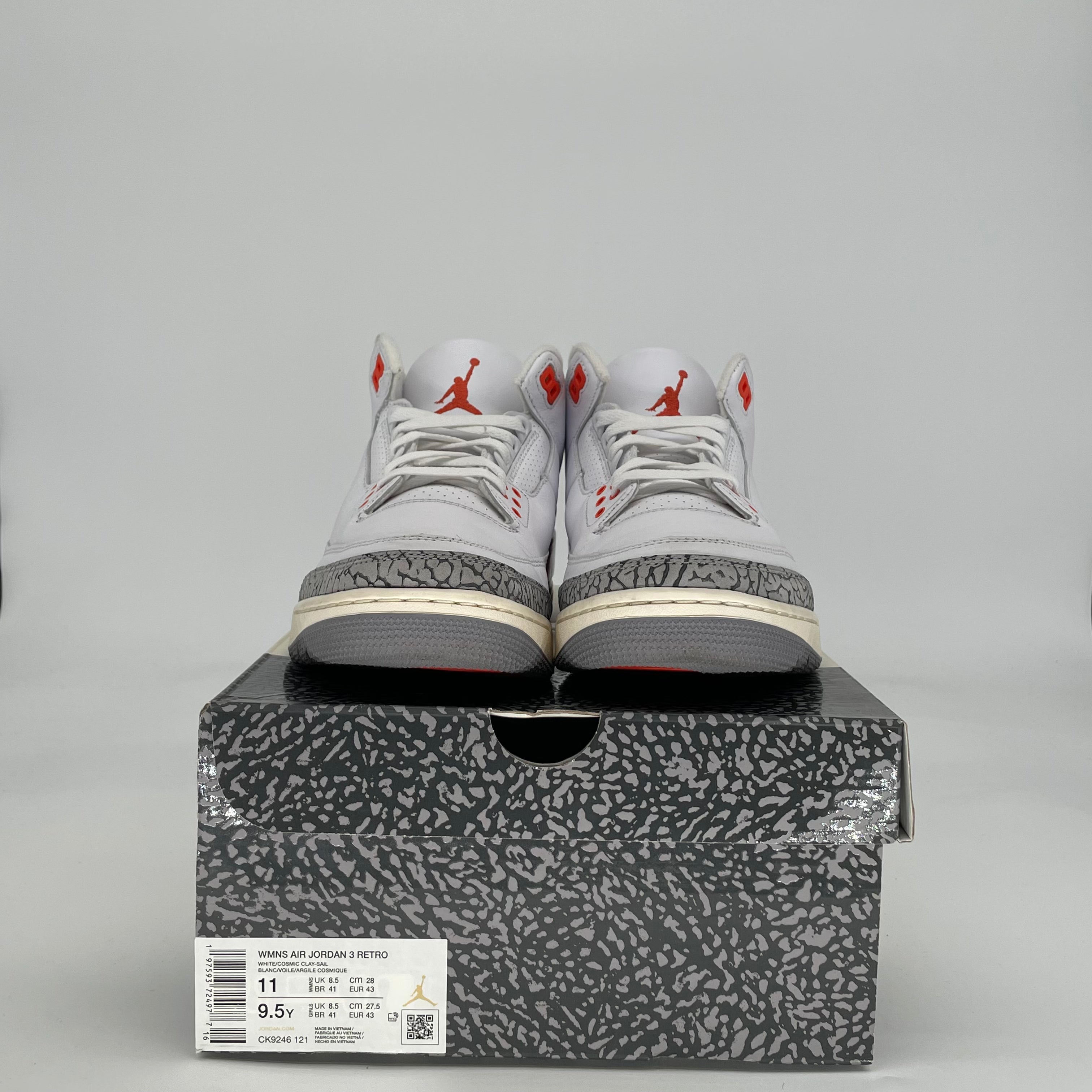 AIR JORDAN 3 GEORGIA PEACH W CK9246-121 SIZE 9.5/11W