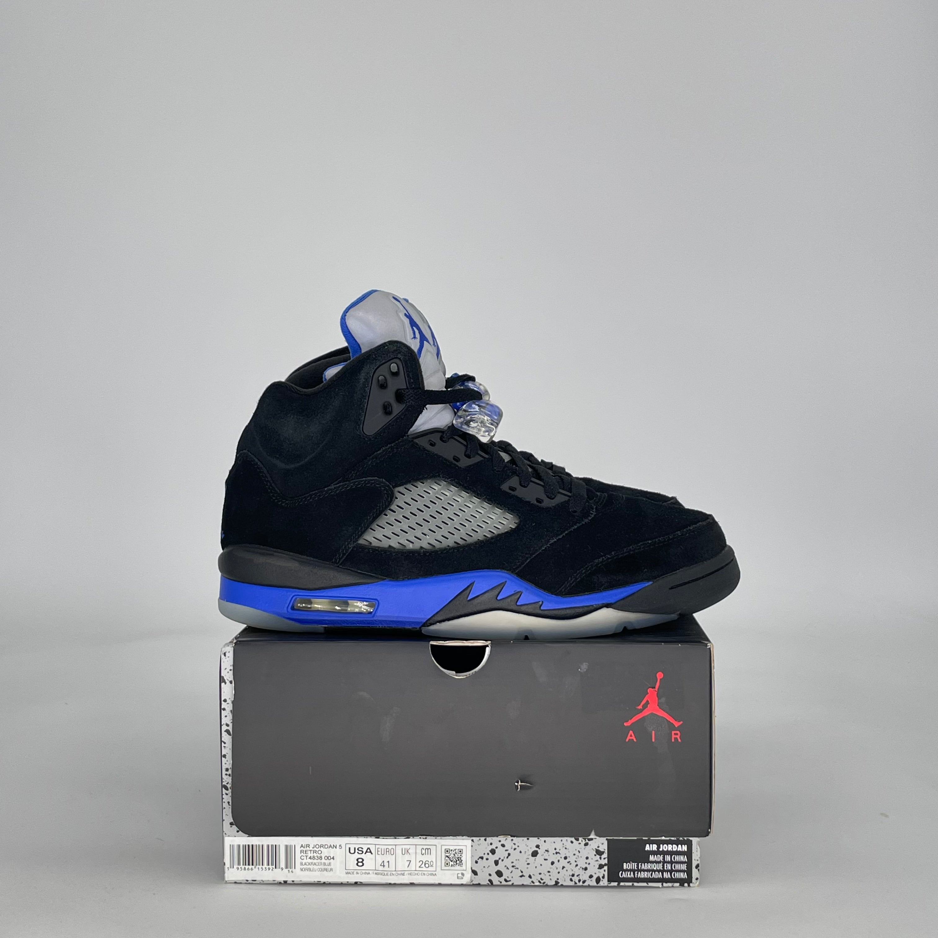 AIR JORDAN 5 RACER BLUE CT4838-004 SIZE 8/9.5W