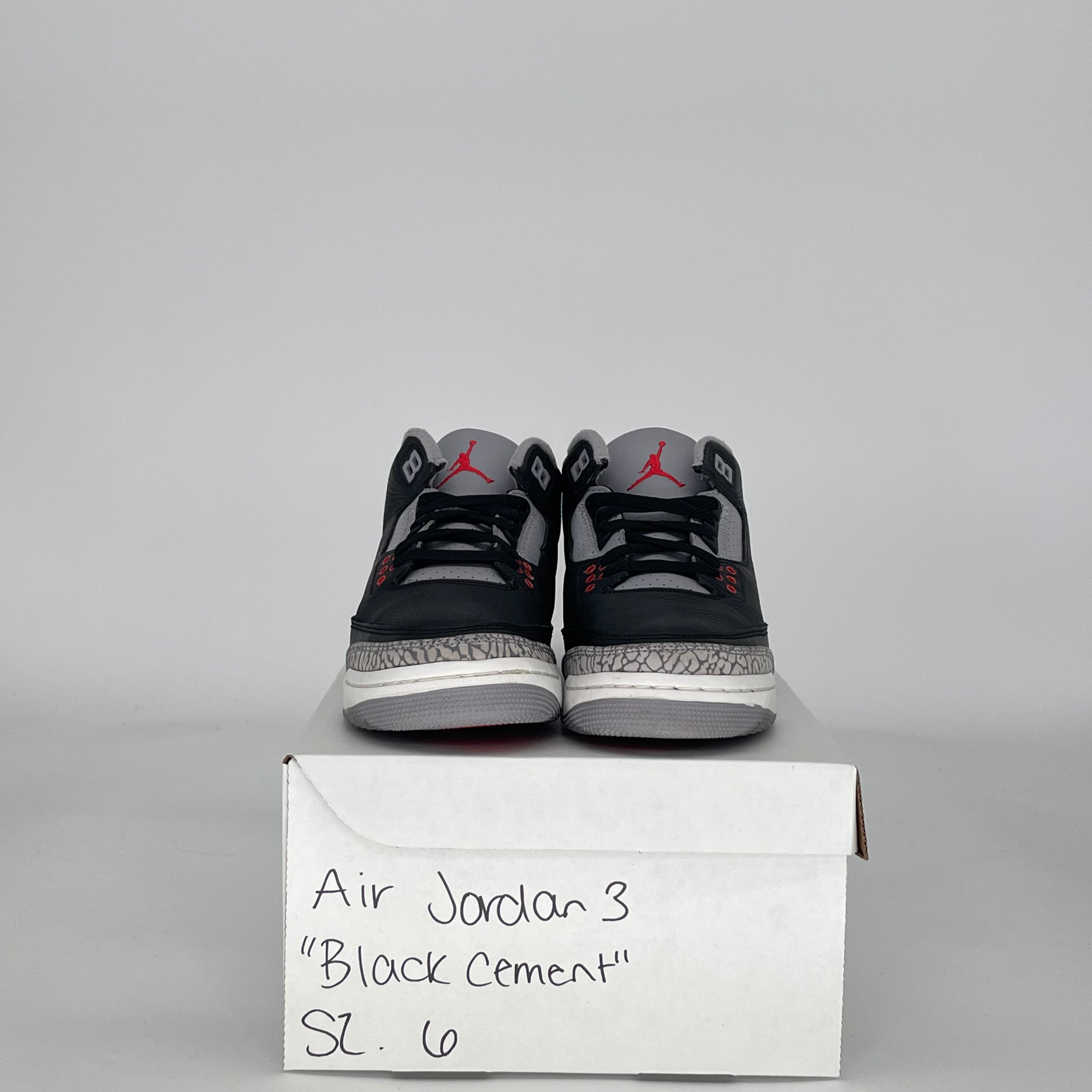 AIR JORDAN 3 BLACK CEMENT DM0967-010 SIZE 6/7.5W GS