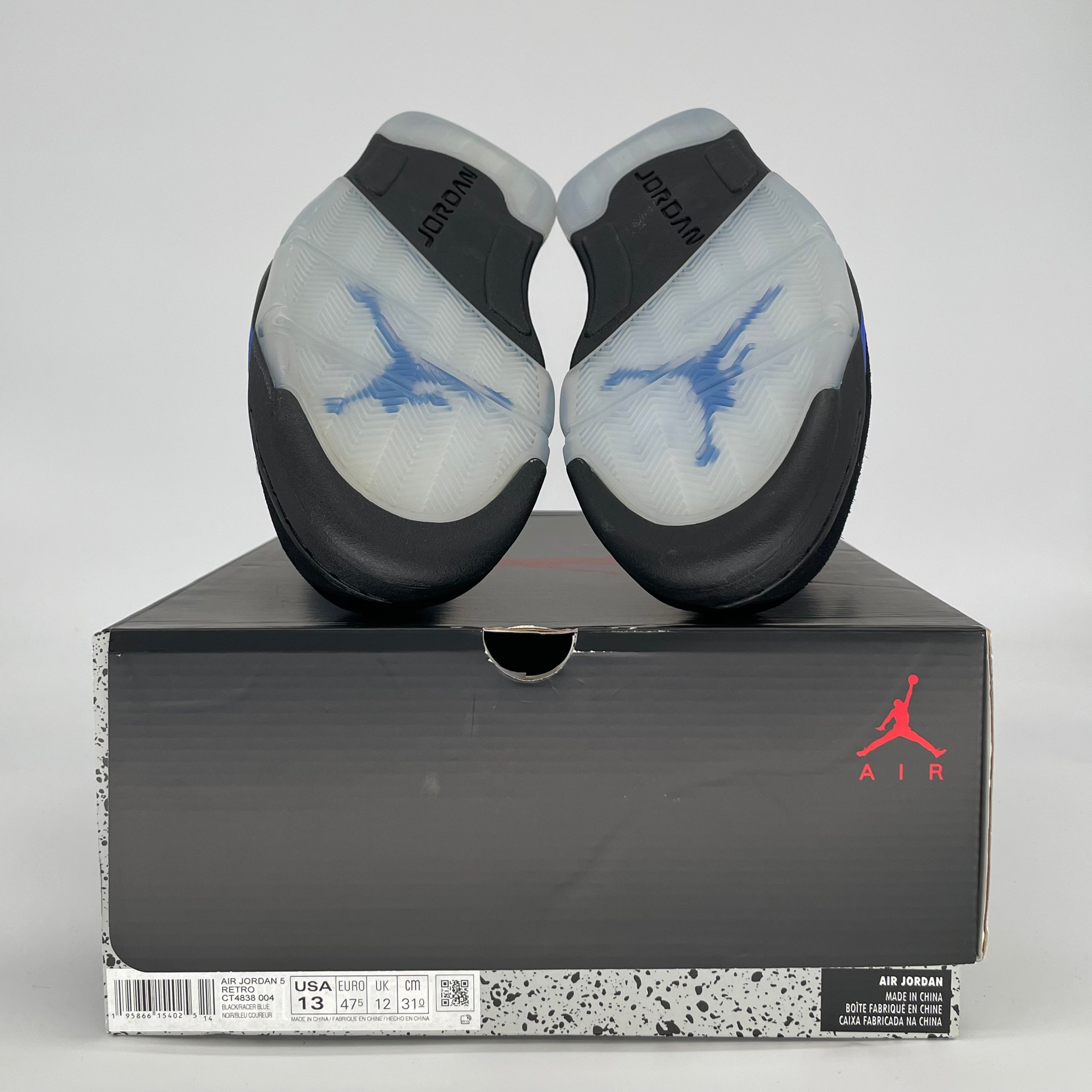 AIR JORDAN 5 RACER BLUE CT4838-004 SIZE 13/14.5W