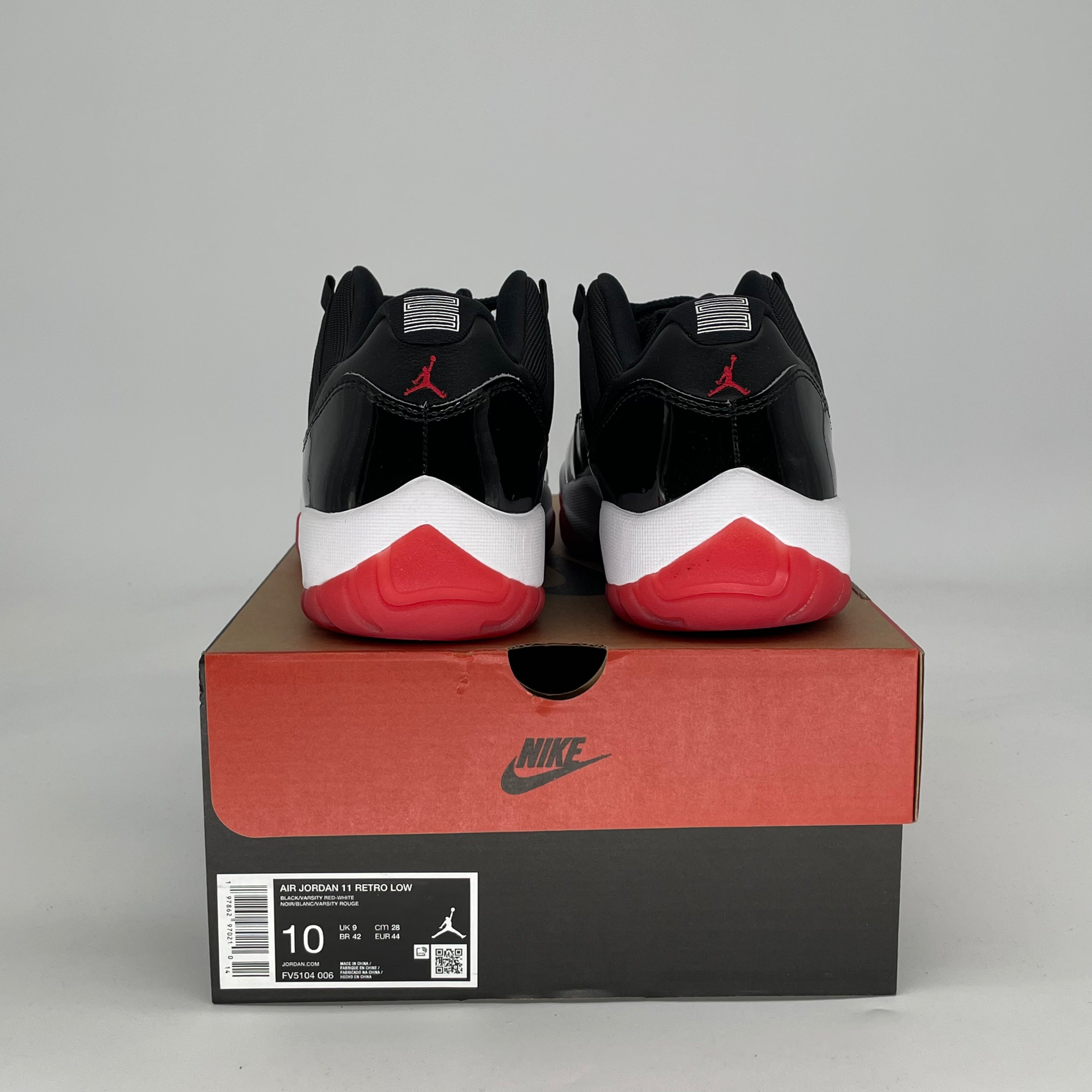 AIR JORDAN 11 LOW BRED FV5104-006 SIZE 10/11.5W