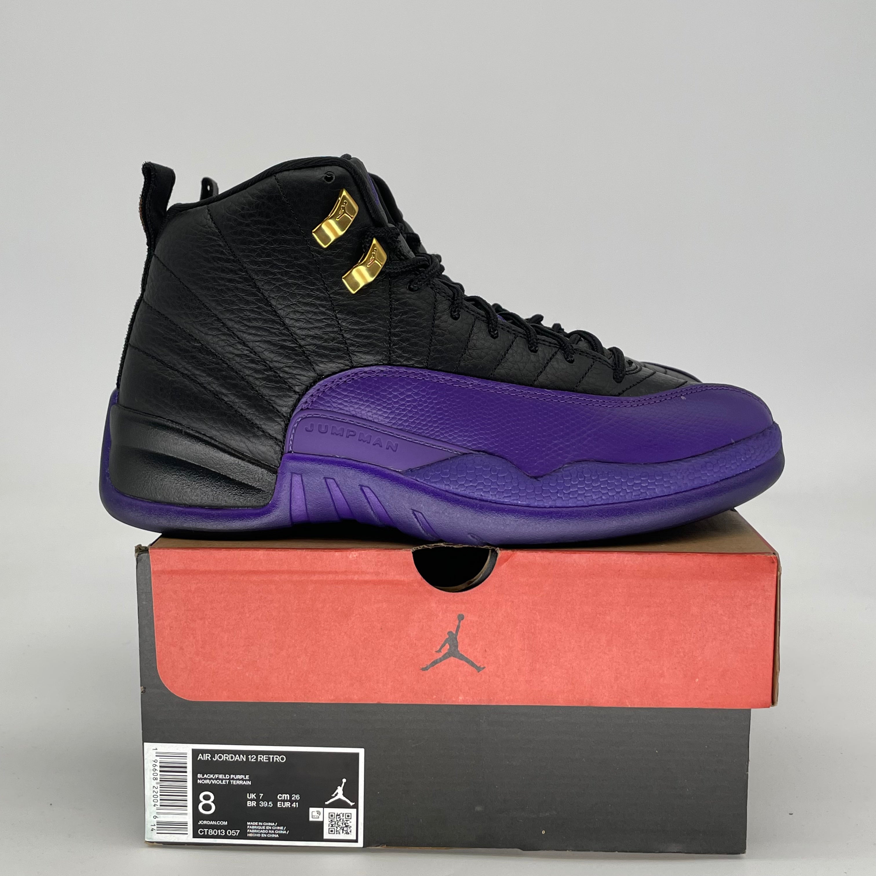 AIR JORDAN 12 FIELD PURPLE CT8013-057 SIZE 8/9.5W