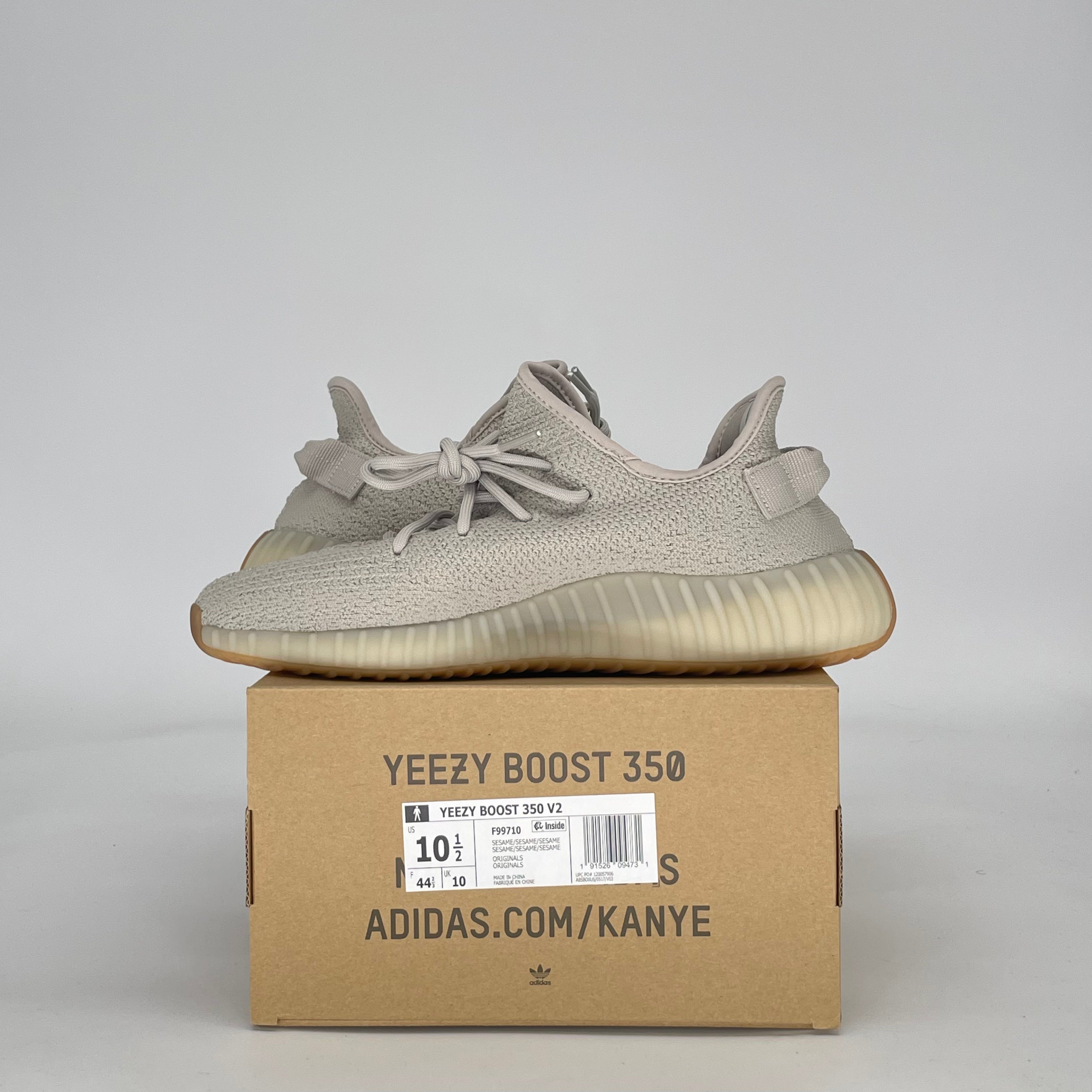 ADIDAS YEEZY BOOST 350 V2 SESAME F99710 SIZE 10.5/12W