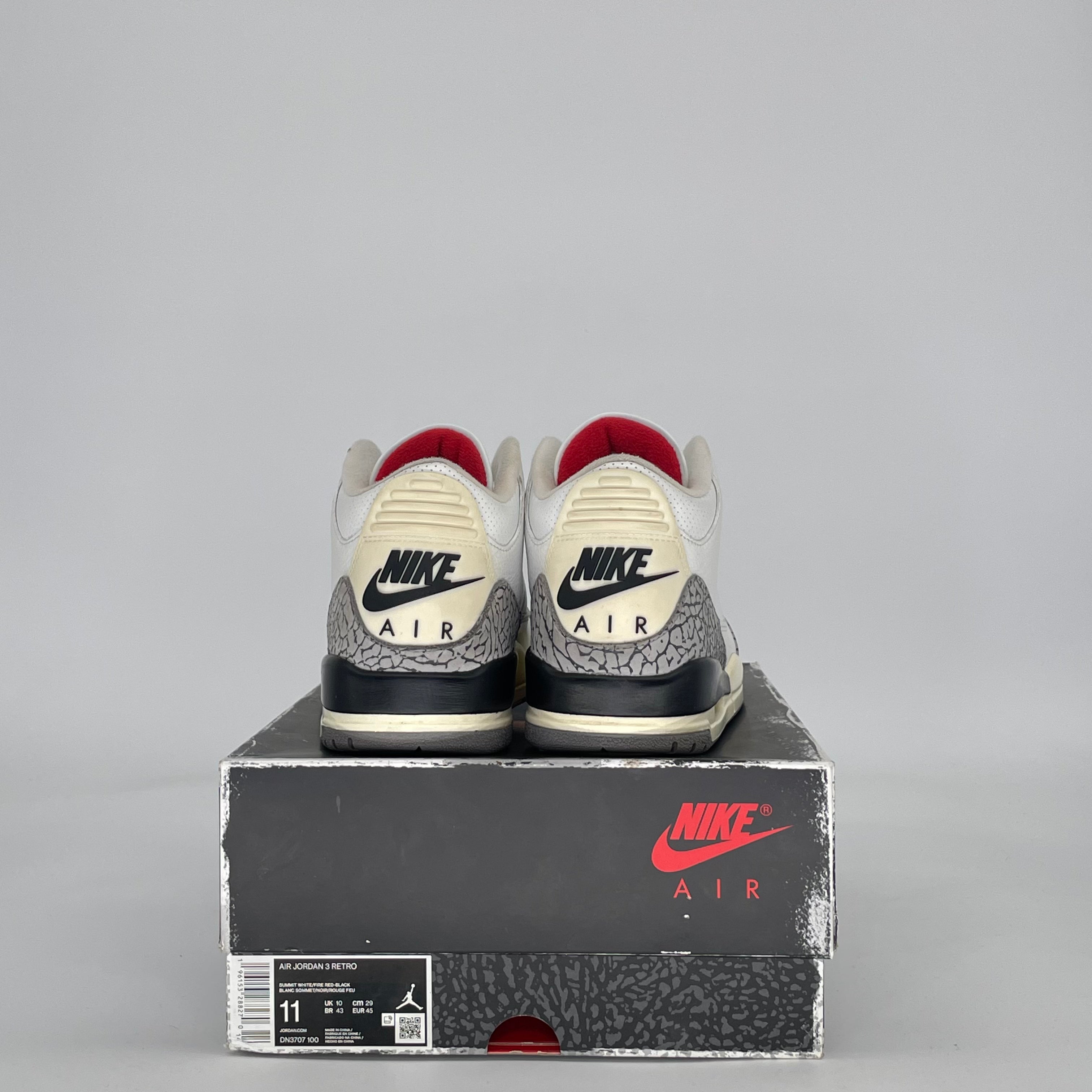 AIR JORDAN 3 WHITE CEMENT REIMAGINED DN3707-100 SIZE 11/12.5W