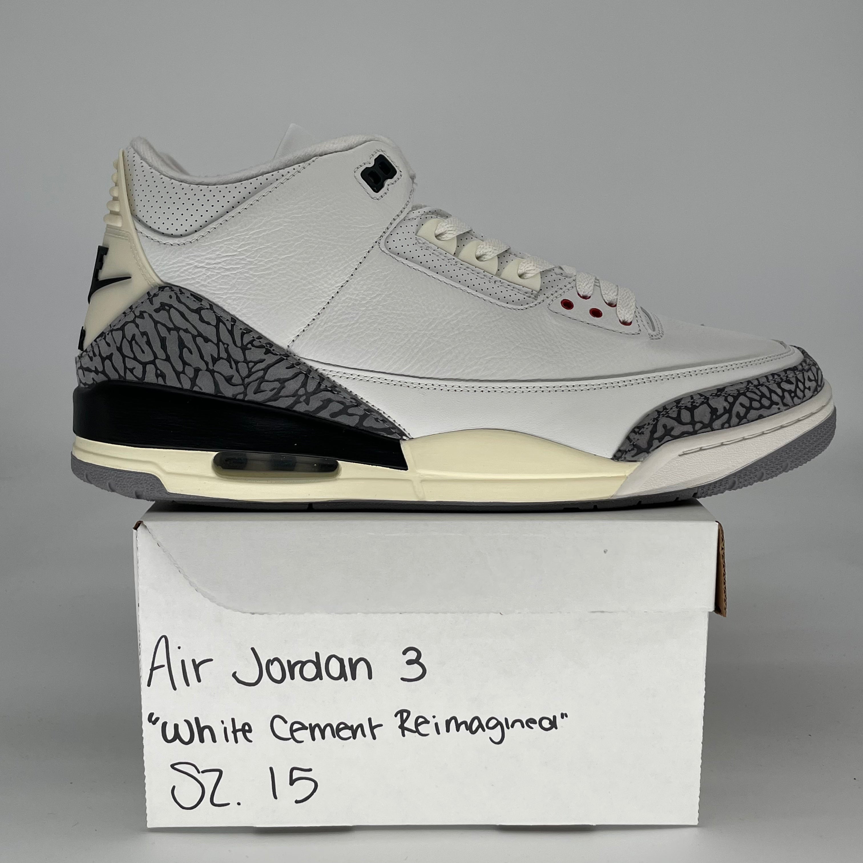 AIR JORDAN 3 WHITE CEMENT REIMAGINED DN3707-100 SIZE 15/16.5W