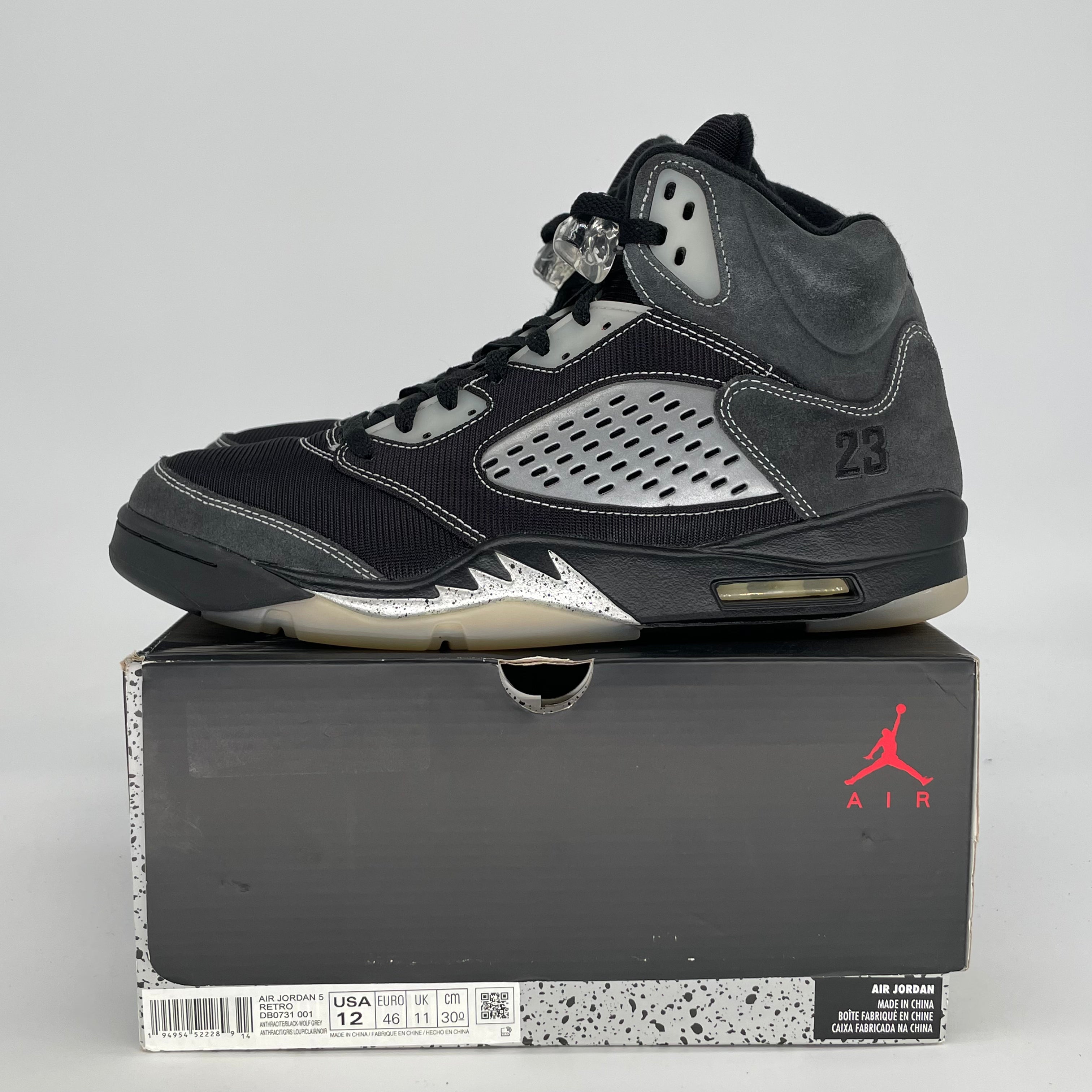 AIR JORDAN 5 ANTHRACITE DB0731-001 SIZE 12/13.5W