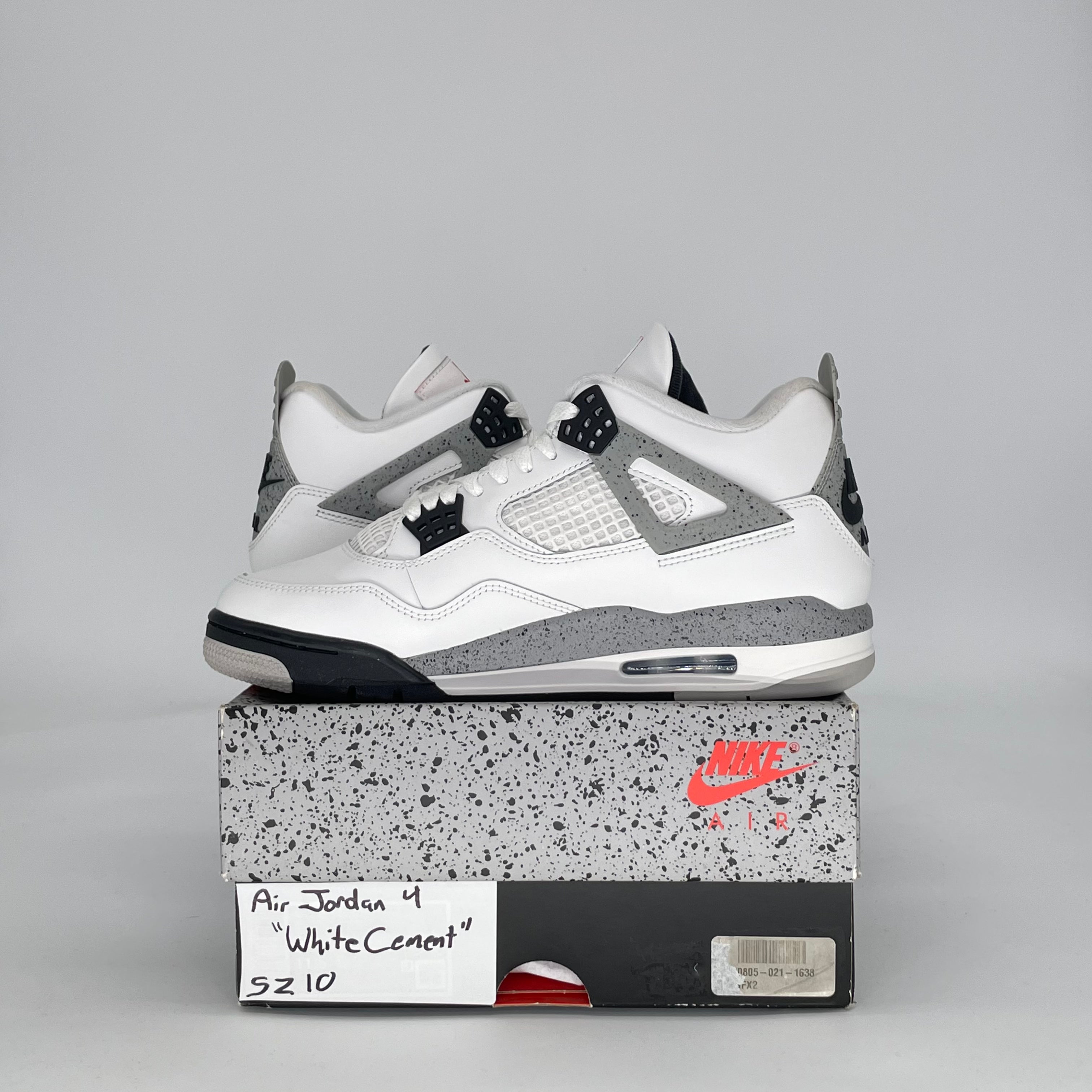 AIR JORDAN 4 WHITE CEMENT FV5029-100 SIZE 10/11.5W