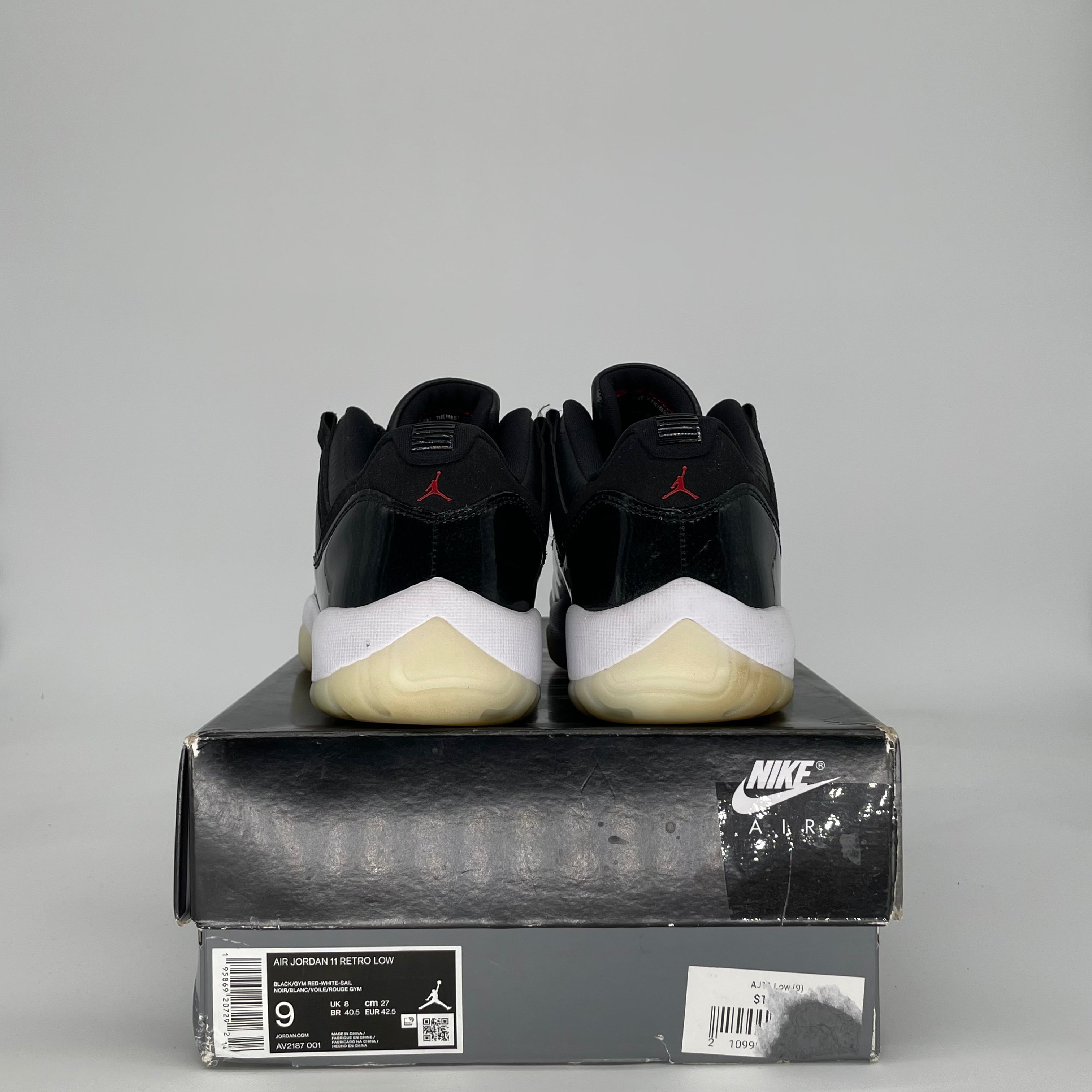 AIR JORDAN 11 LOW 72-10 AV2187-001 SIZE 9/10.5W