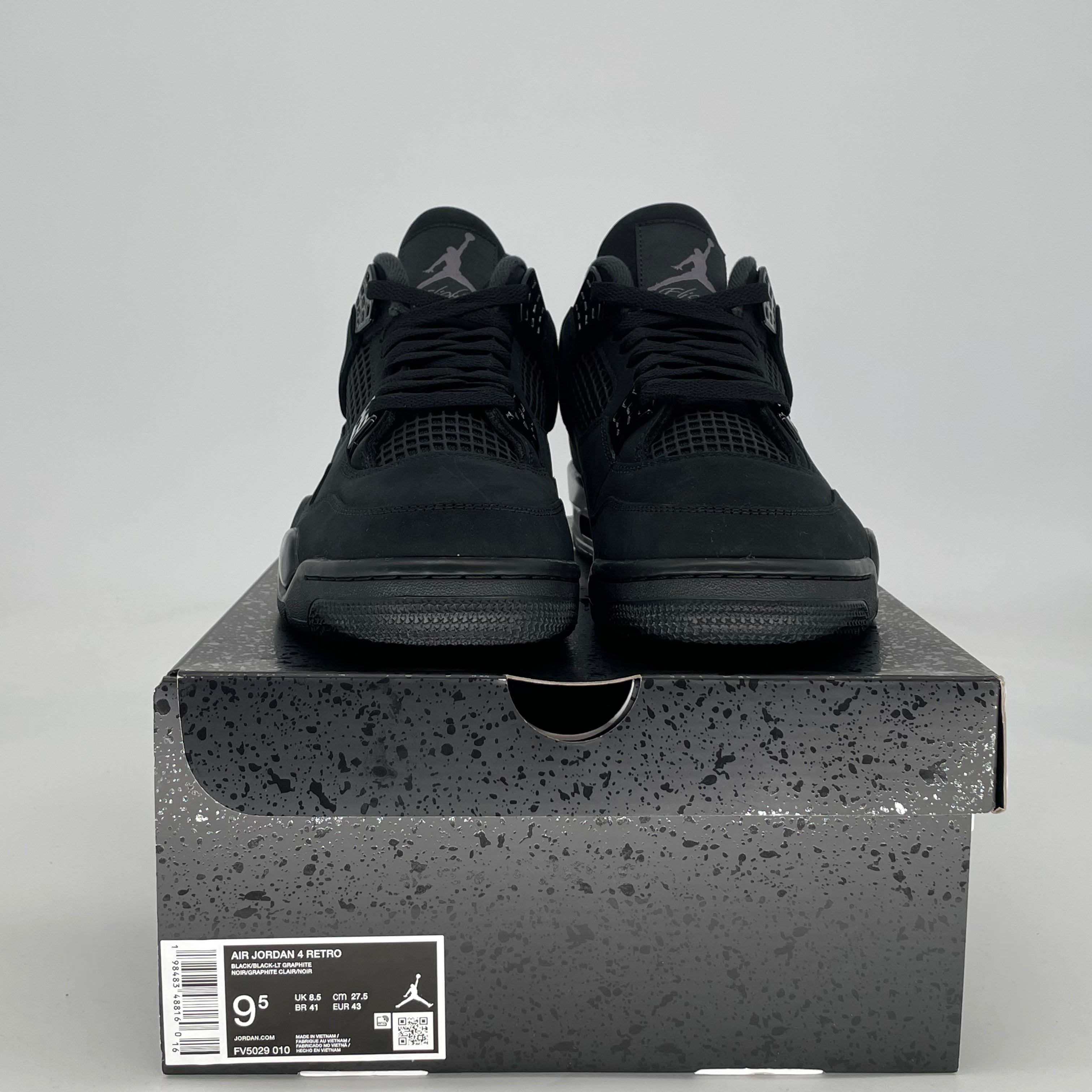 AIR JORDAN 4 BLACK CAT FV5029-010 SIZE 9.5/11W