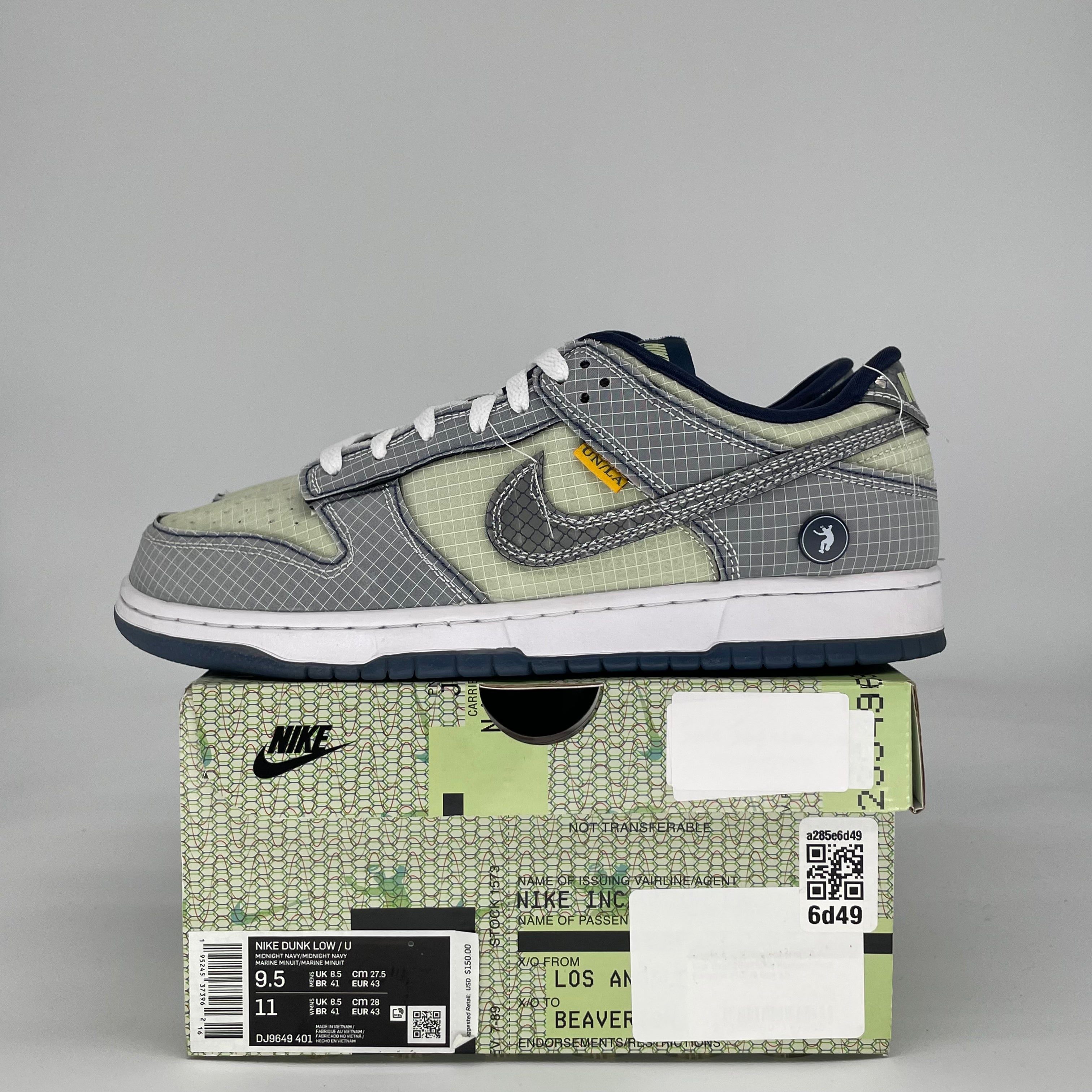 NIKE DUNK LOW UNION PASSPORT PACK PISTACHIO DJ9649-401 SIZE 9.5/11W