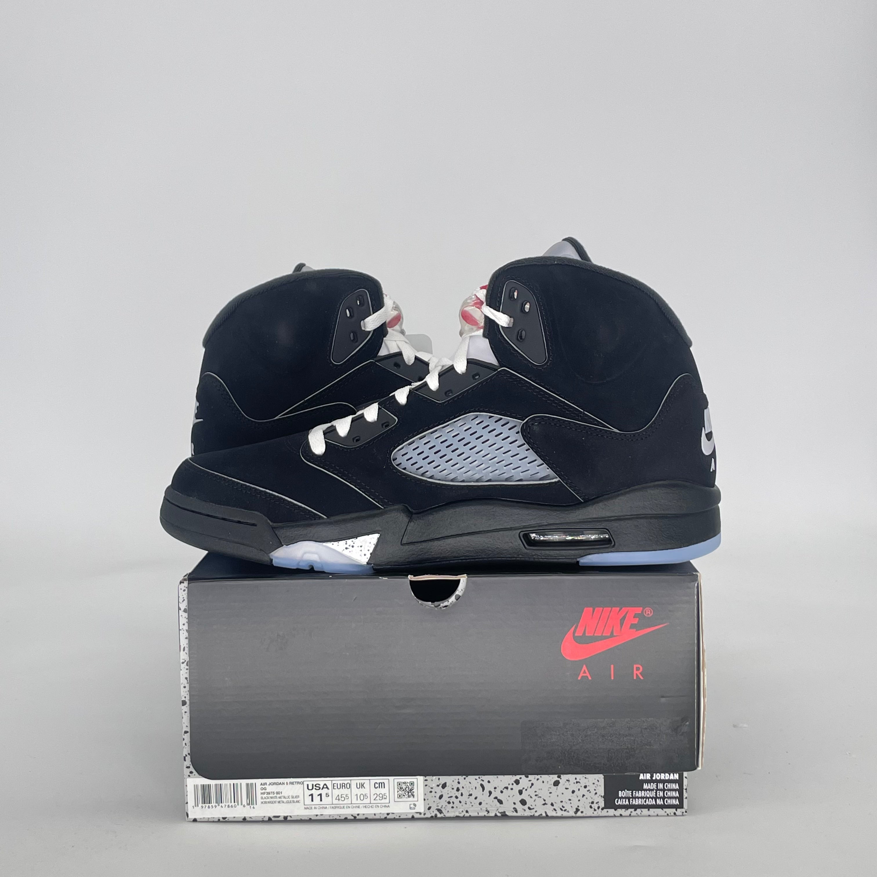 AIR JORDAN 5 BLACK METALLIC REIMAGINED HF3976-001 SIZE 11.5/13W