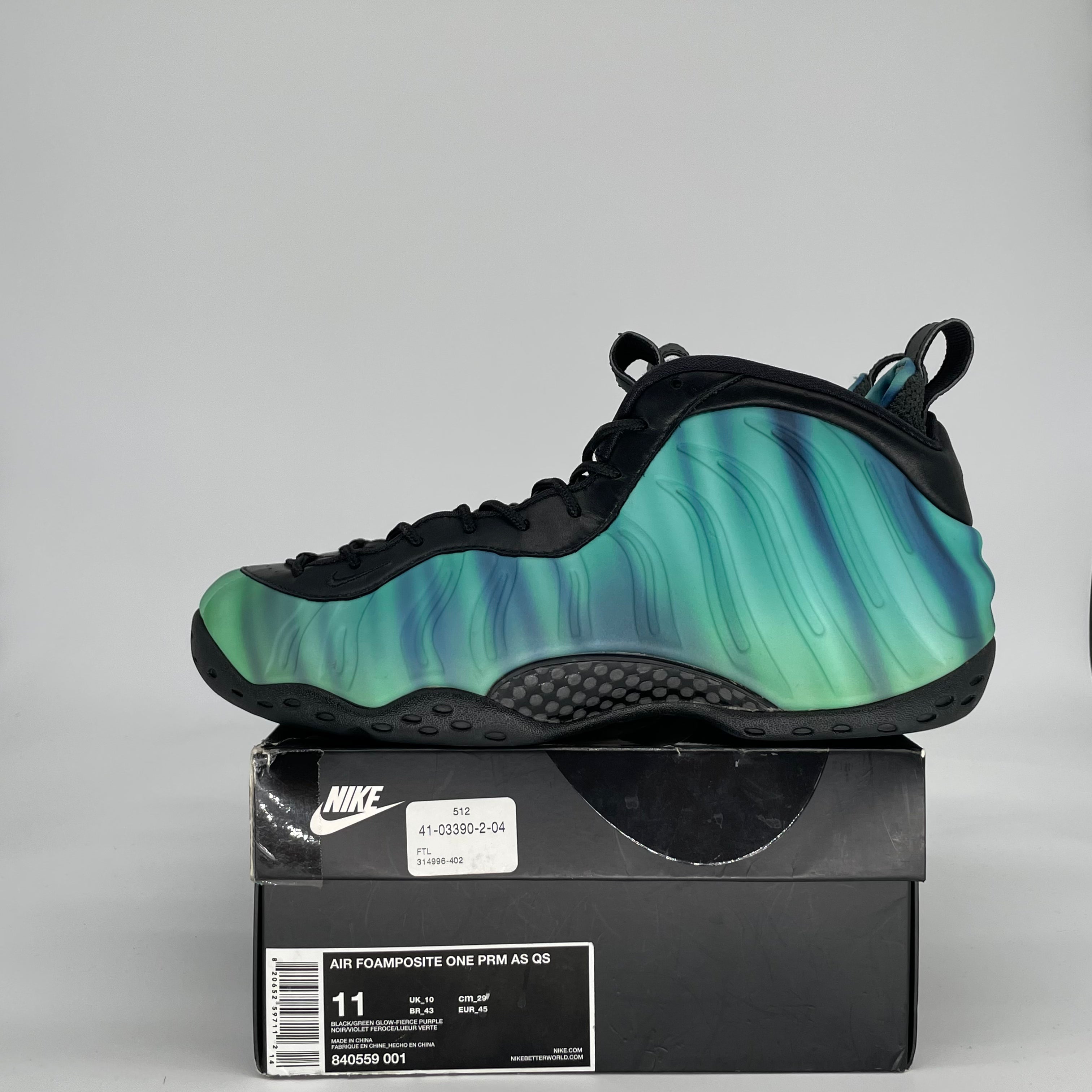 NIKE AIR FOAMPOSITE ONE NORTHERN LIGHTS 840559-001 SIZE 11/12.5W