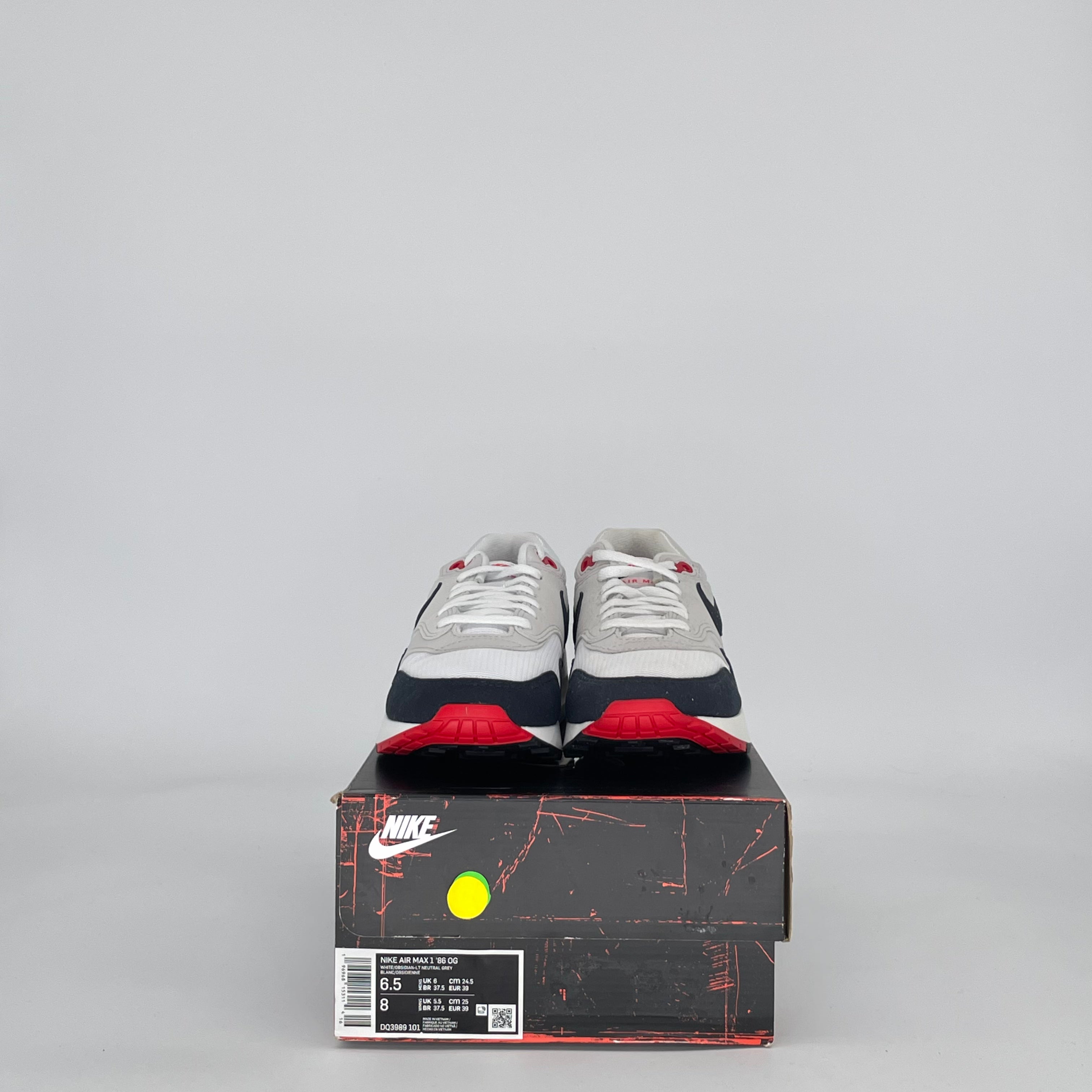 NIKE AIR MAX 1 '86 BIG BUBBLE OBSIDIAN DQ3989-101 SIZE 6.5/8W GS