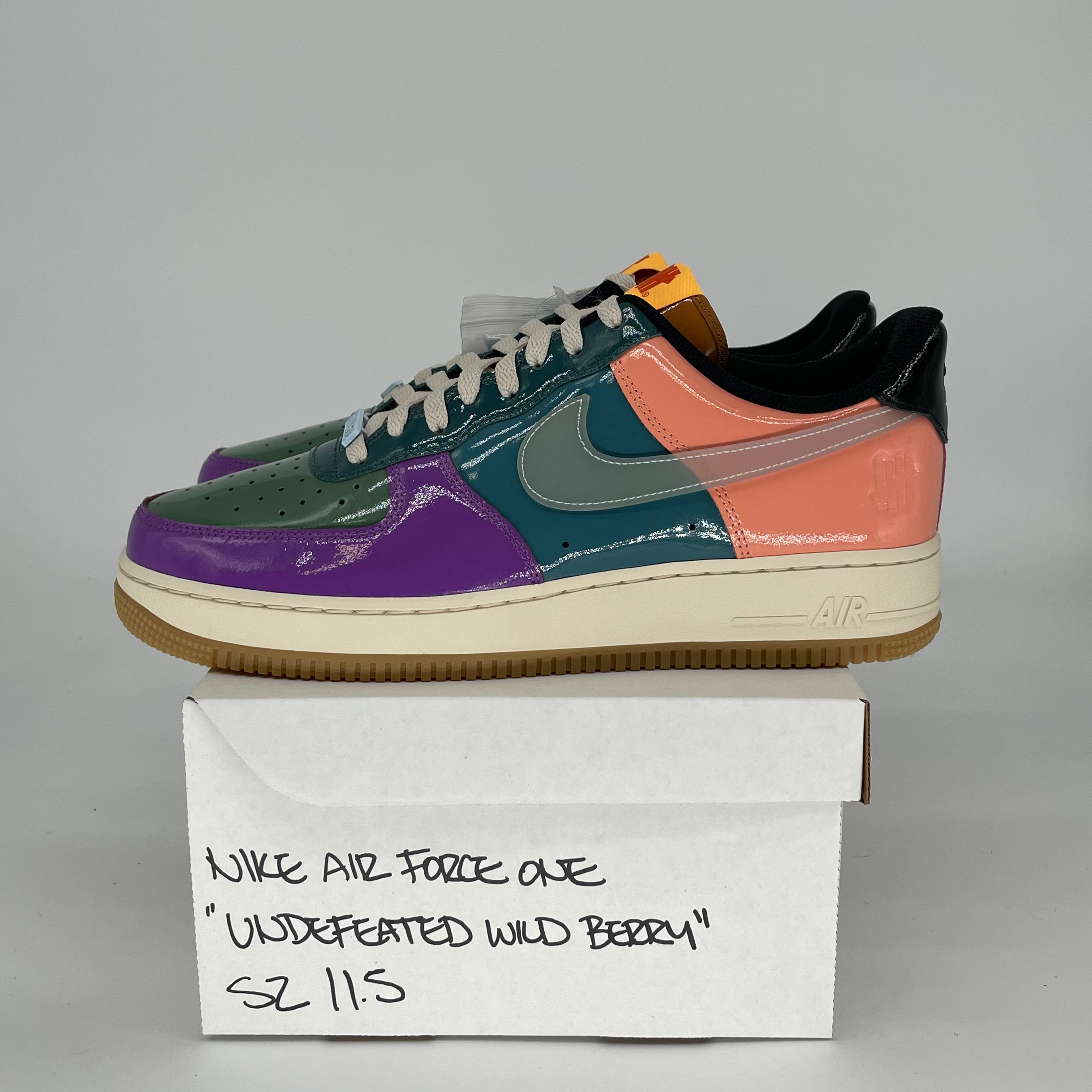 NIKE AIR FORCE 1 LOW UNDEFEATED MULTI-PATENT WILD BERRY DV5255-500 SIZE 11.5/13W