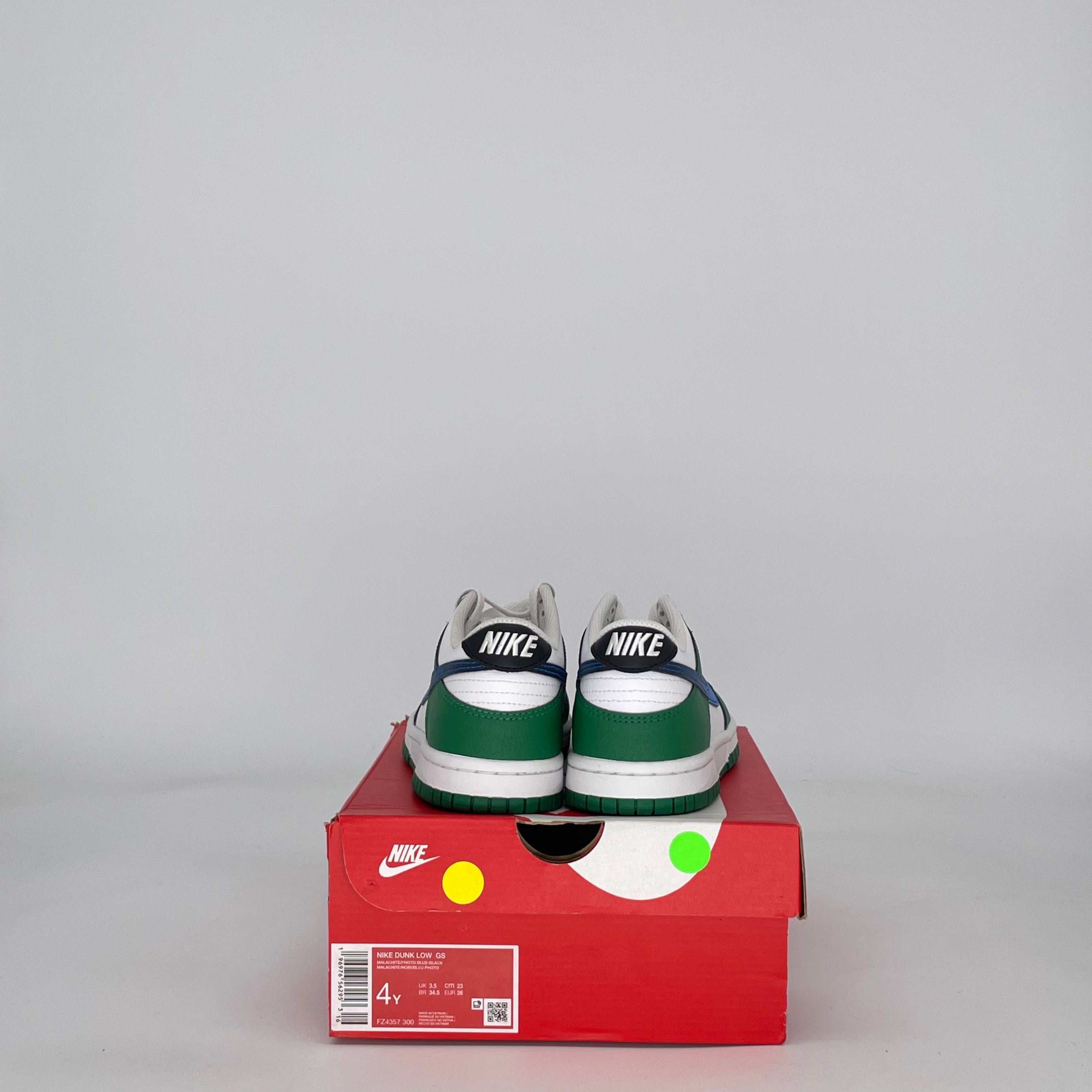NIKE DUNK LOW MALACHITE FZ4357-300 SIZE 4/5.5W GS