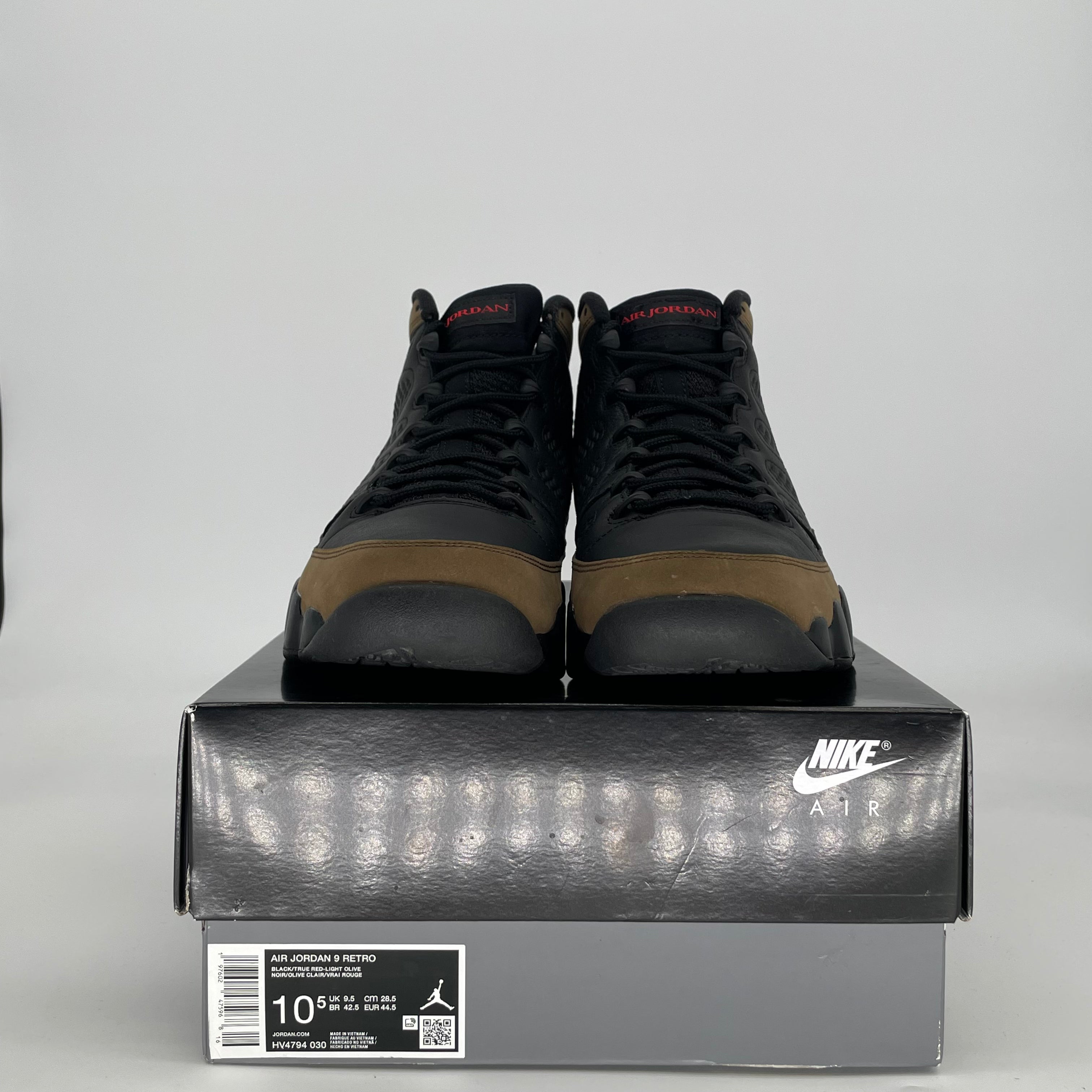 AIR JORDAN 9 OLIVE HV4794-030 SIZE 10.5/12W