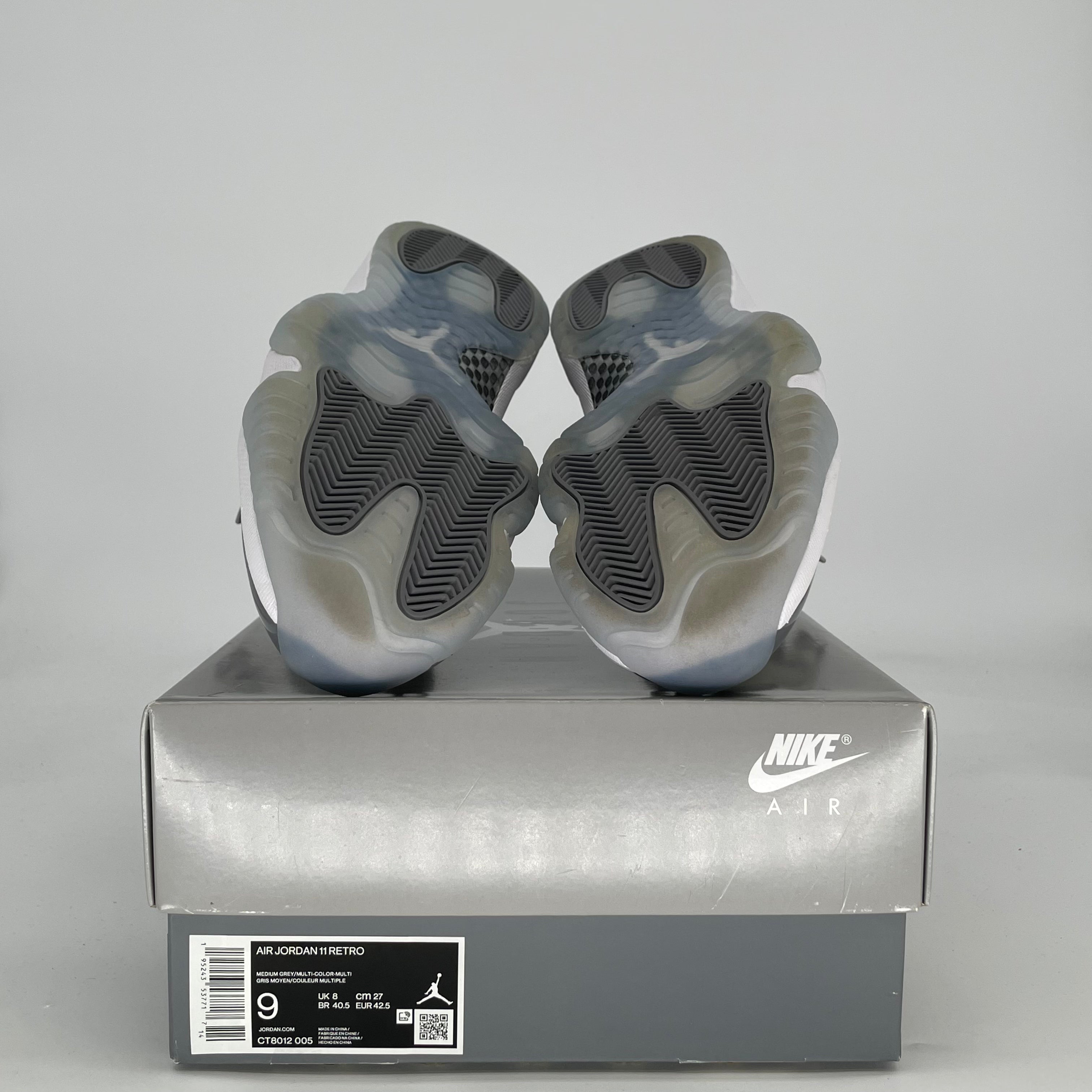 AIR JORDAN 11 COOL GREY CT8012-005 SIZE 9/10.5W