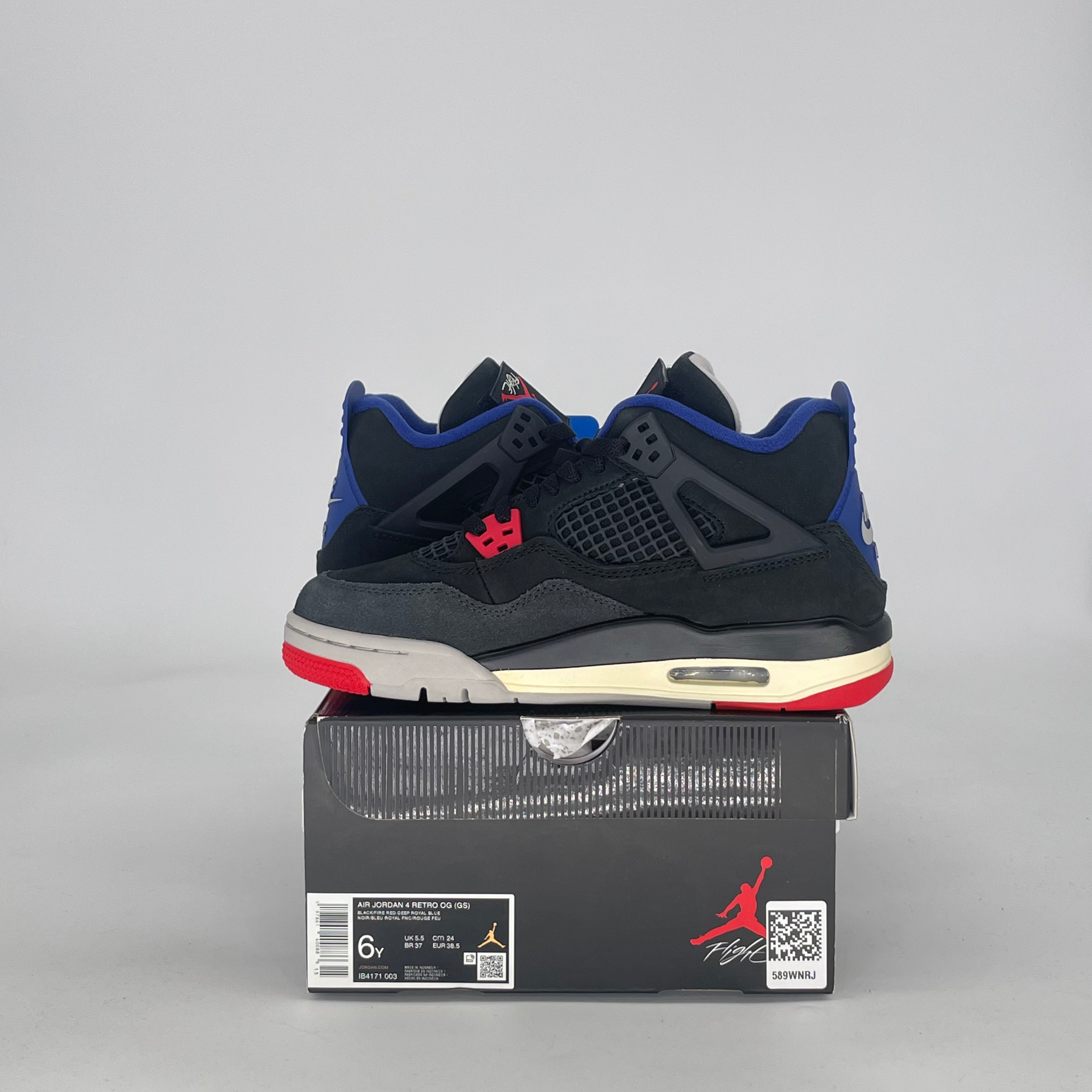 AIR JORDAN 4 RARE AIR (WHITE LETTERING) IB4171-003 SIZE 6/7.5W GS