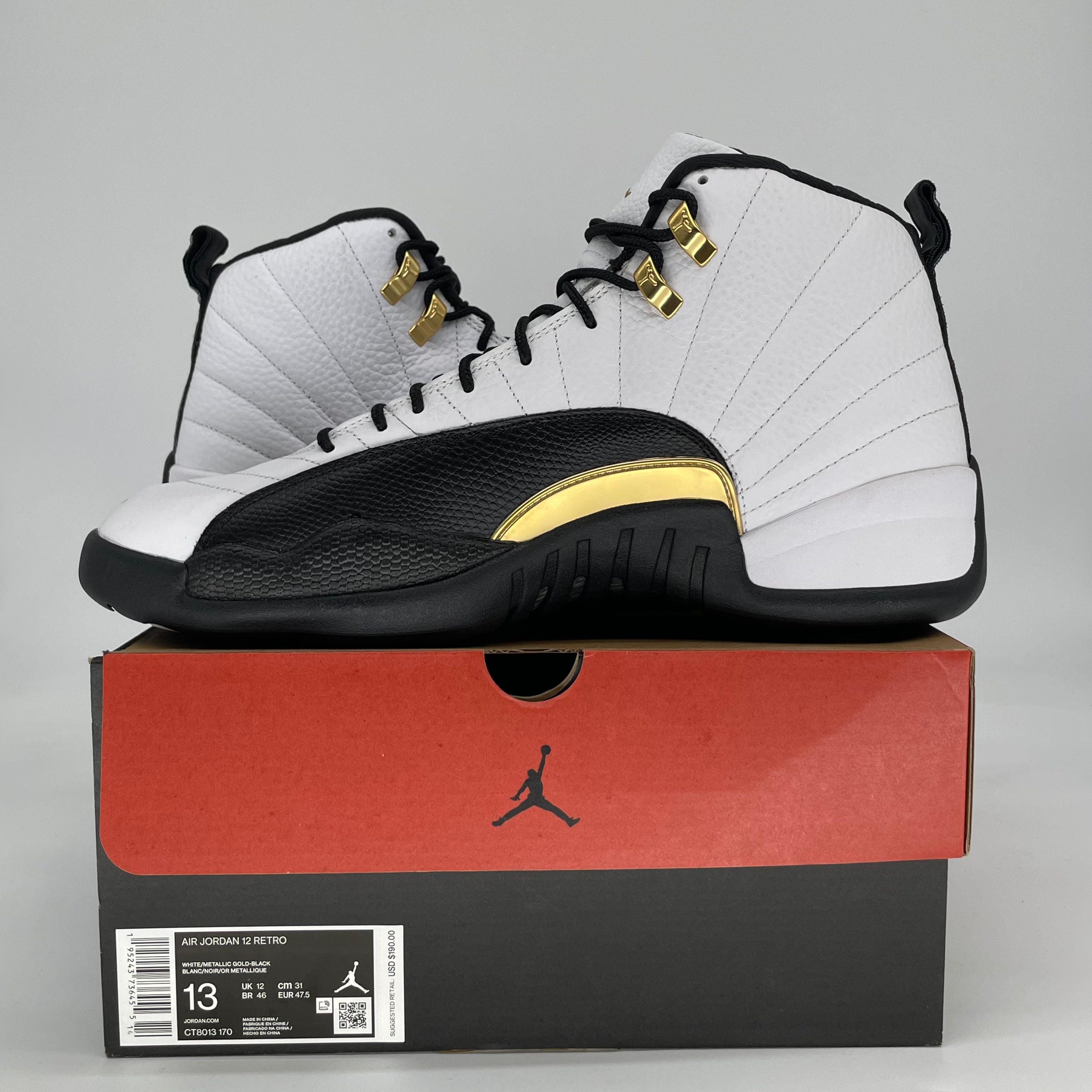 AIR JORDAN 12 ROYALTY TAXI CT8013-170 SIZE 13/14.5W